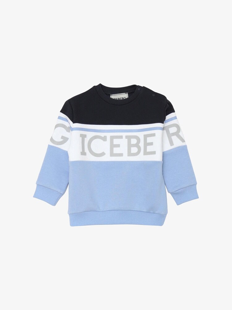 ICEBERGS Sweatshirt Jungen Größe 86 hellblau