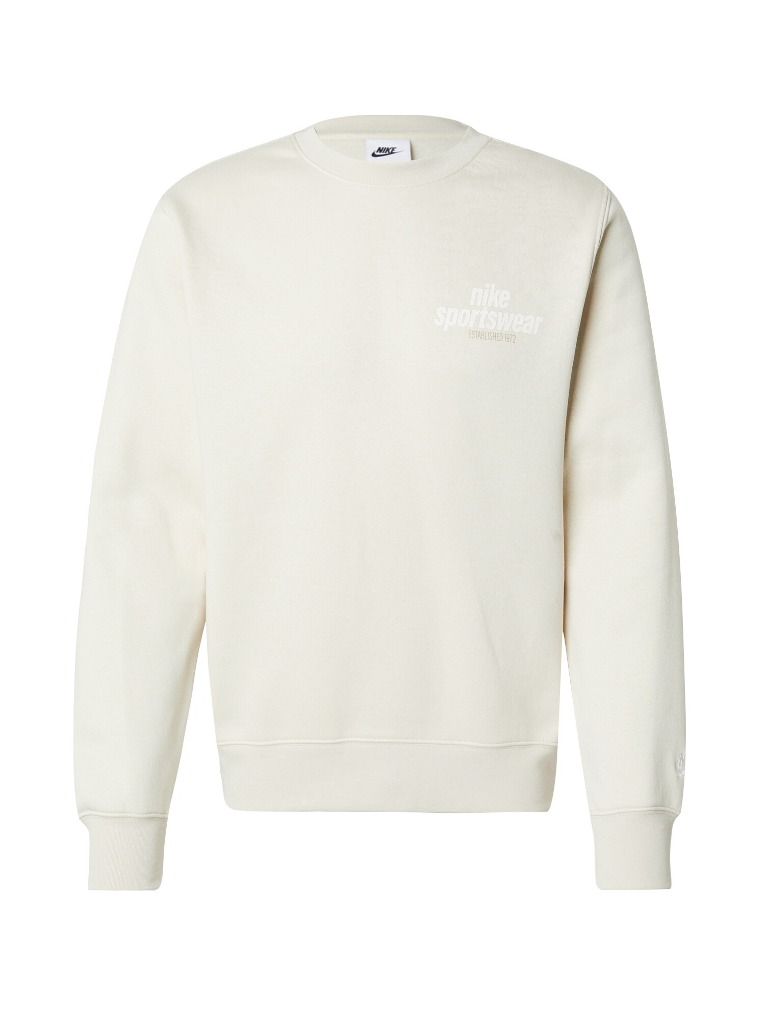 Nike Sportswear Mikina 'CLUB'  béžová / pastelovo zelená / biela