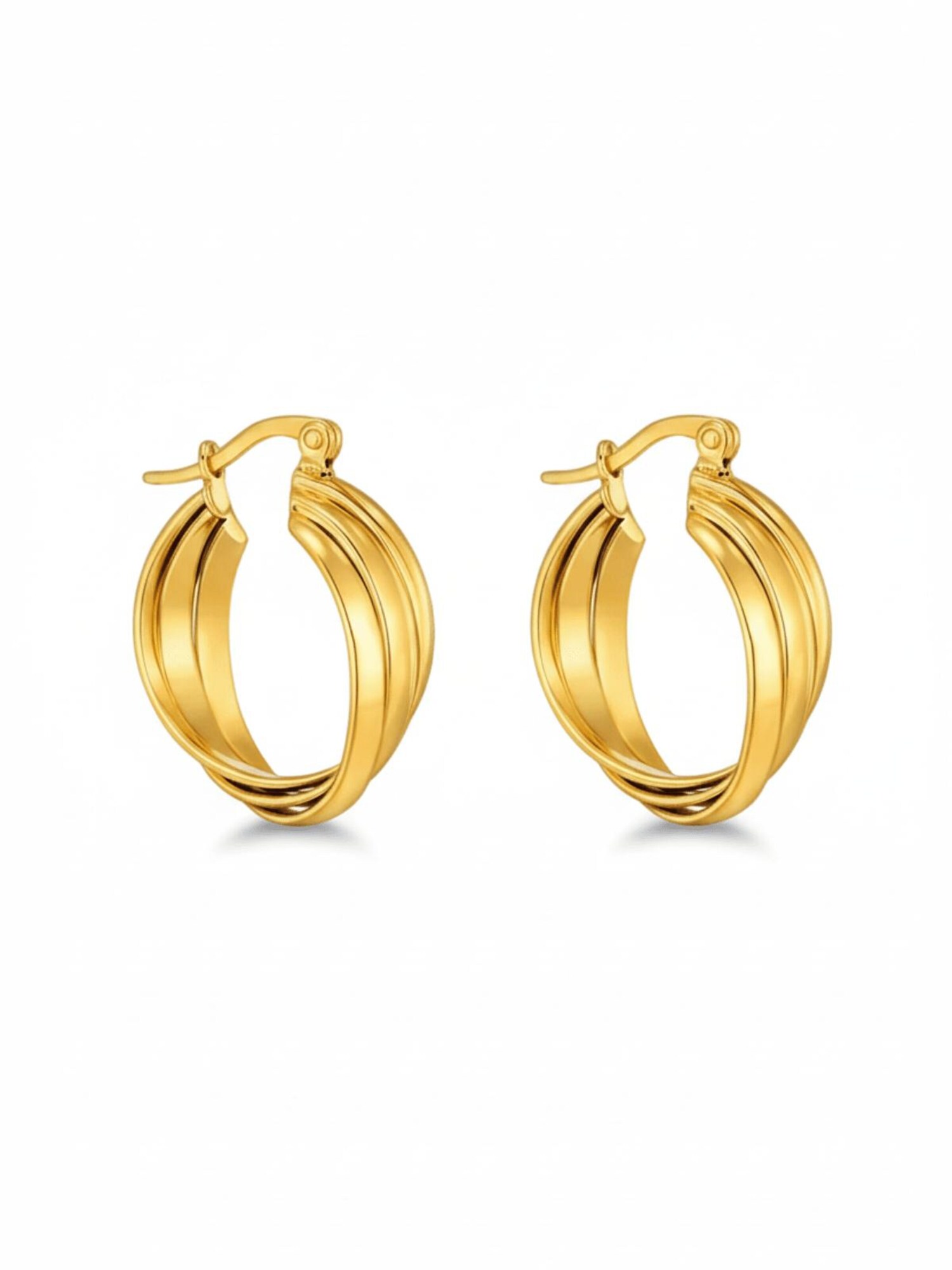 Örhängen 'TRIPLE RIDGE HOOPS'