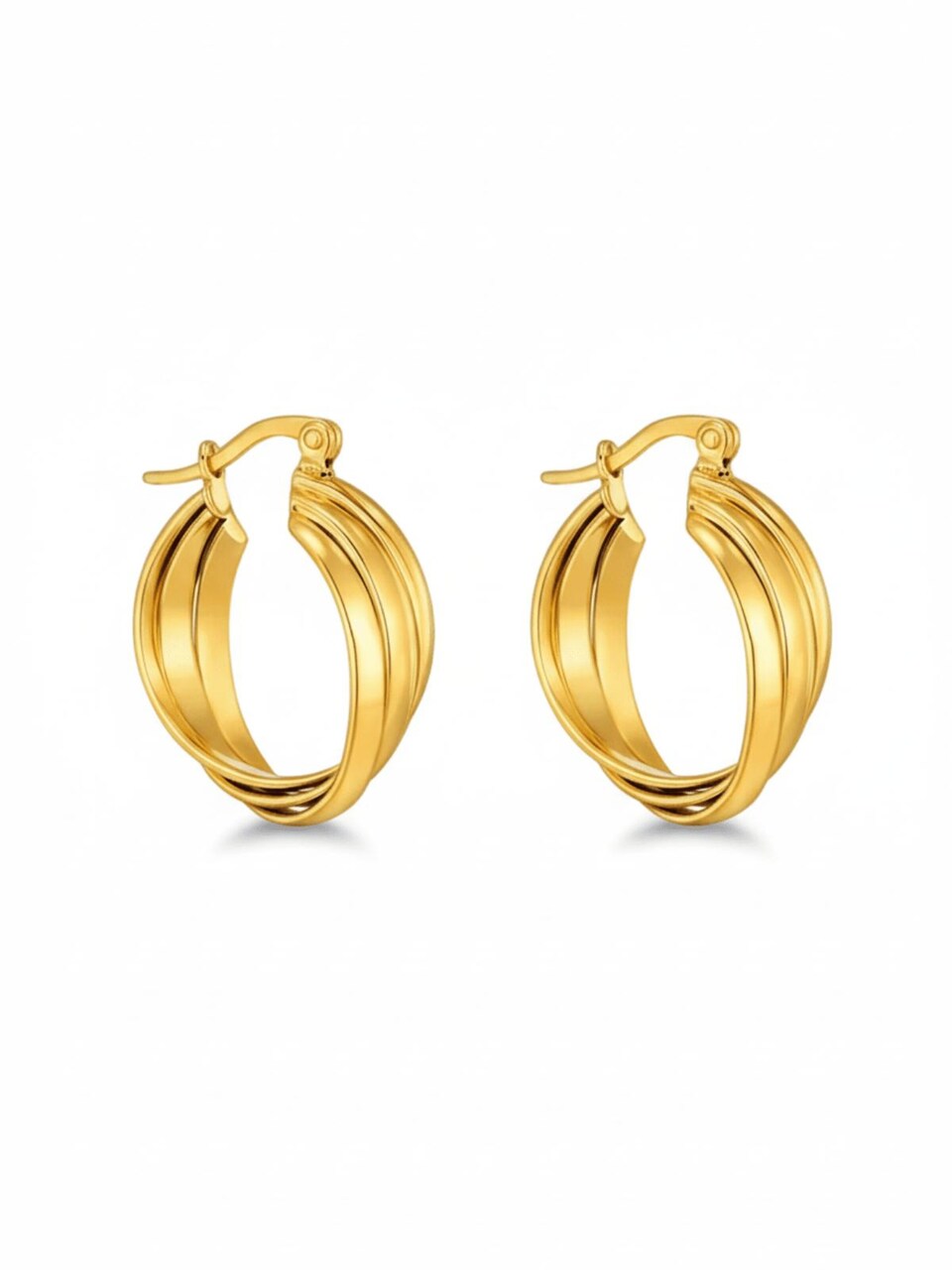 Örhängen 'TRIPLE RIDGE HOOPS'