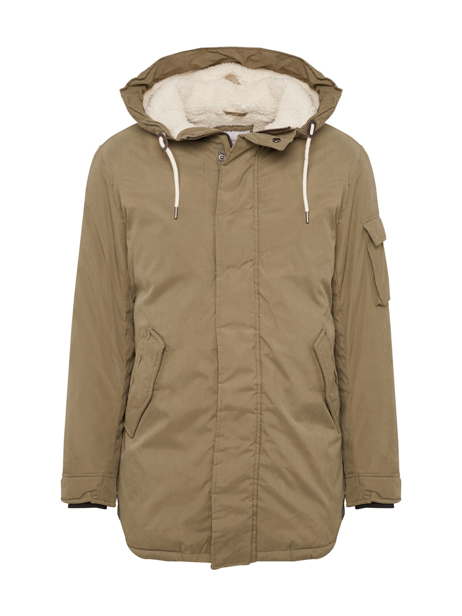 JACK & JONES Ilga žieminė striukė 'Sure'  alyvuogių spalva