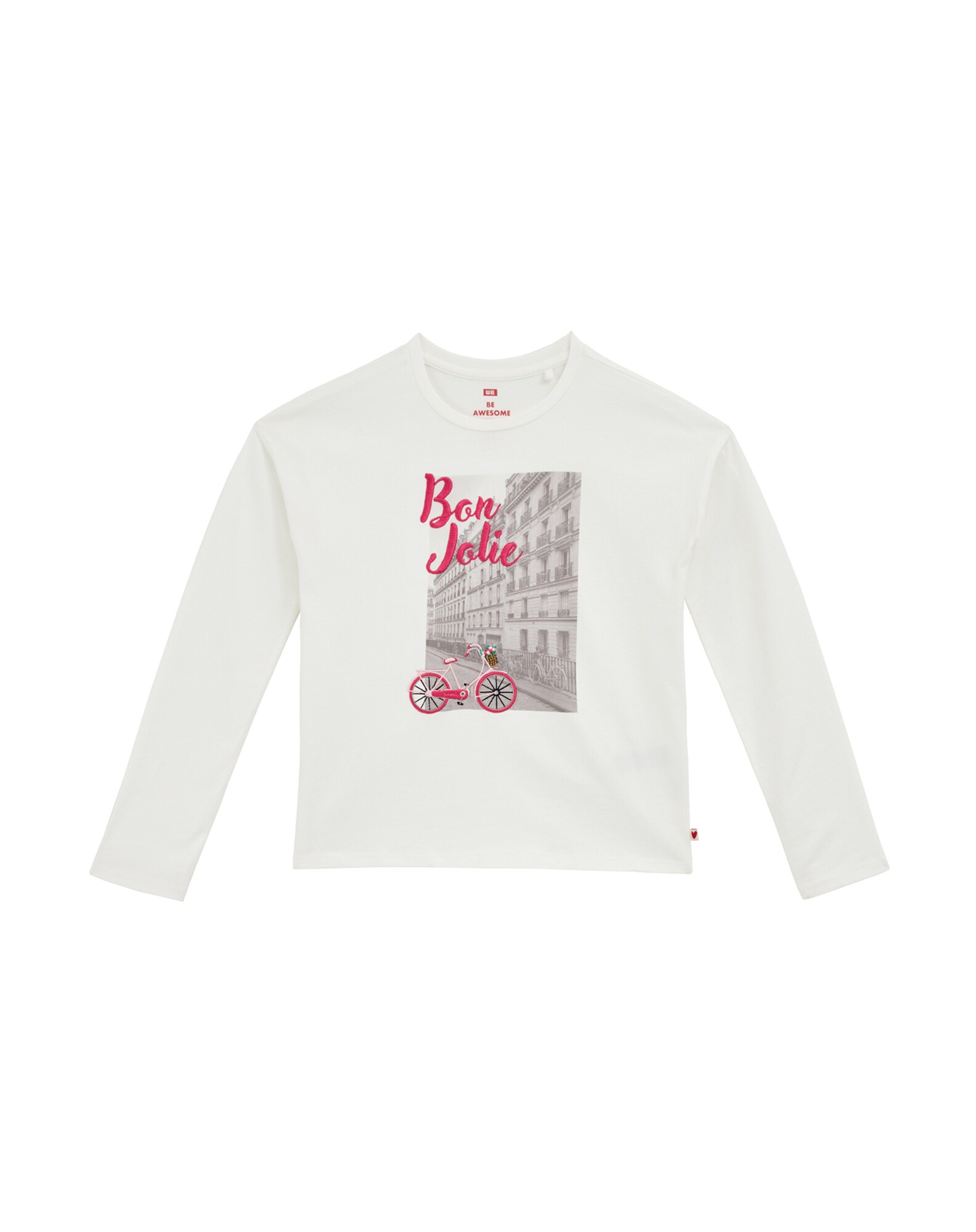 WE Fashion Póló  szürke / rózsaszín / fekete / fehér akciós termékkép 1