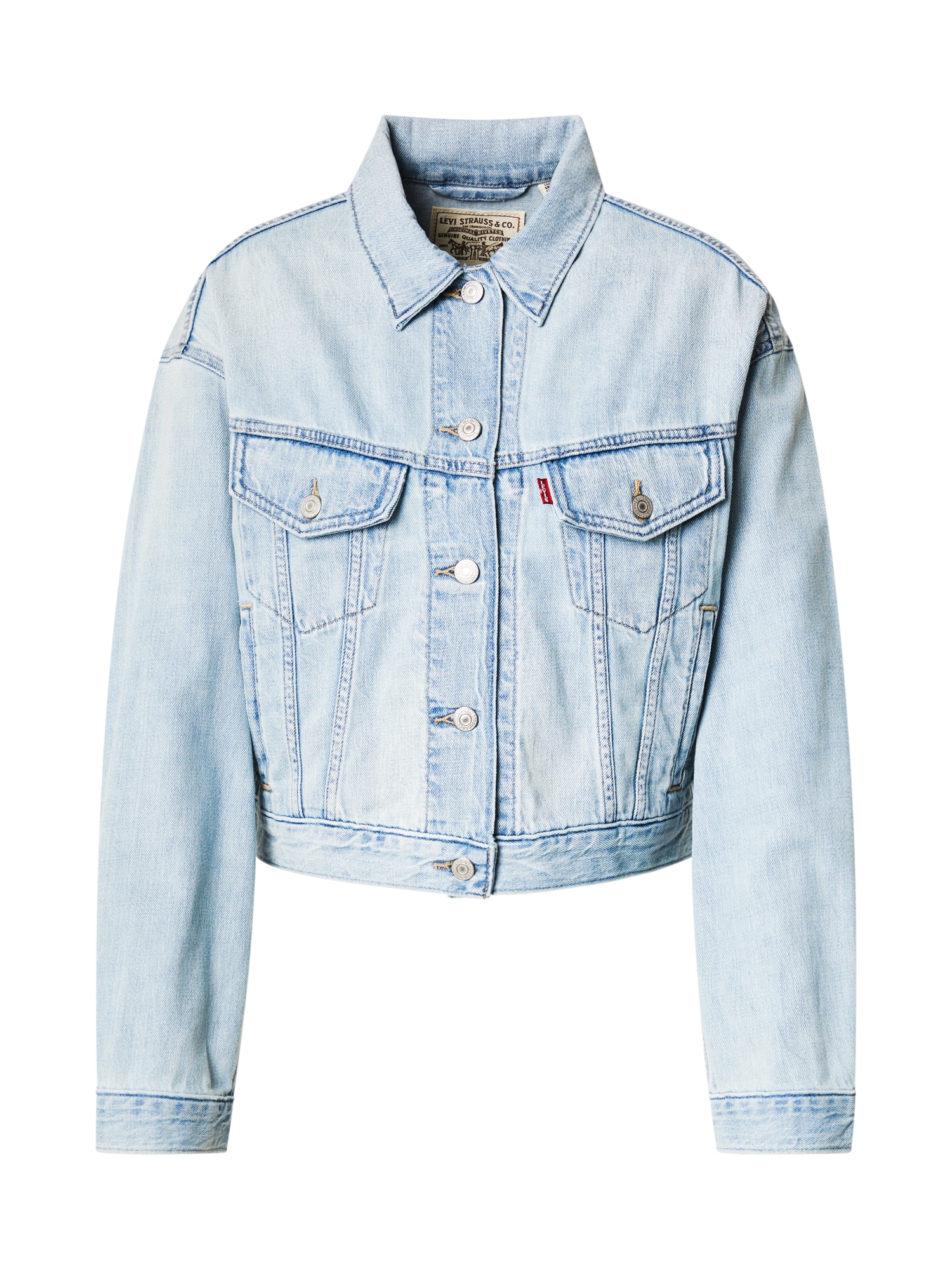 Övergångsjacka 'SHRUNKEN 90S TRUCKER REMEMBER IN LINEN DENIM'