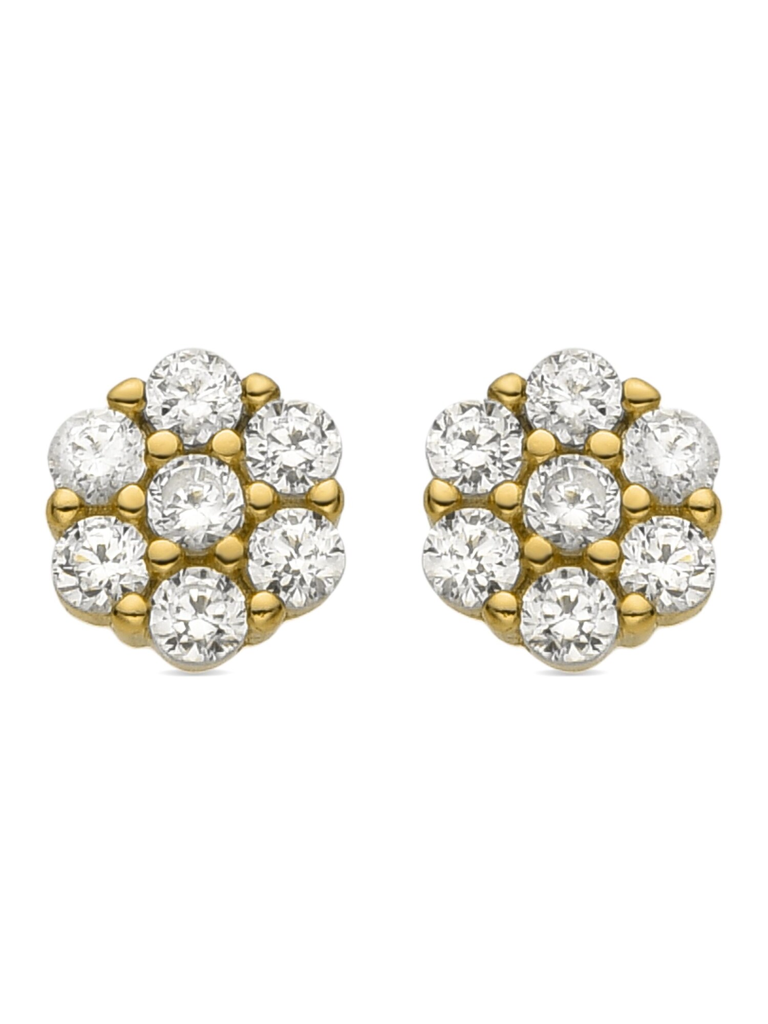 Luxenter örhängen i 925 sterling silver och briljerande zirkonia avslutade i 18k gult guld Oris dam – bild 3
