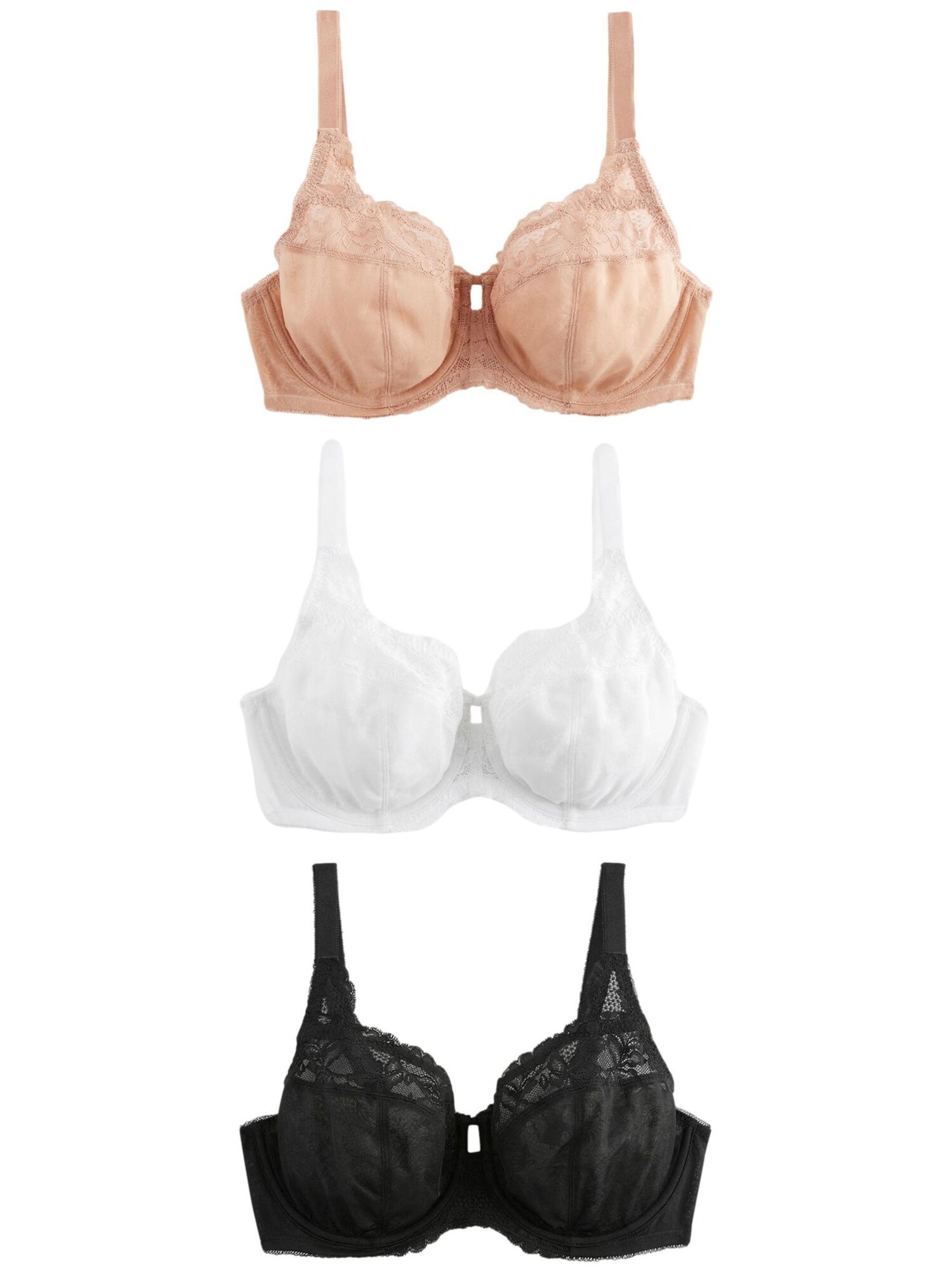 Next Sutien  bej / negru / alb