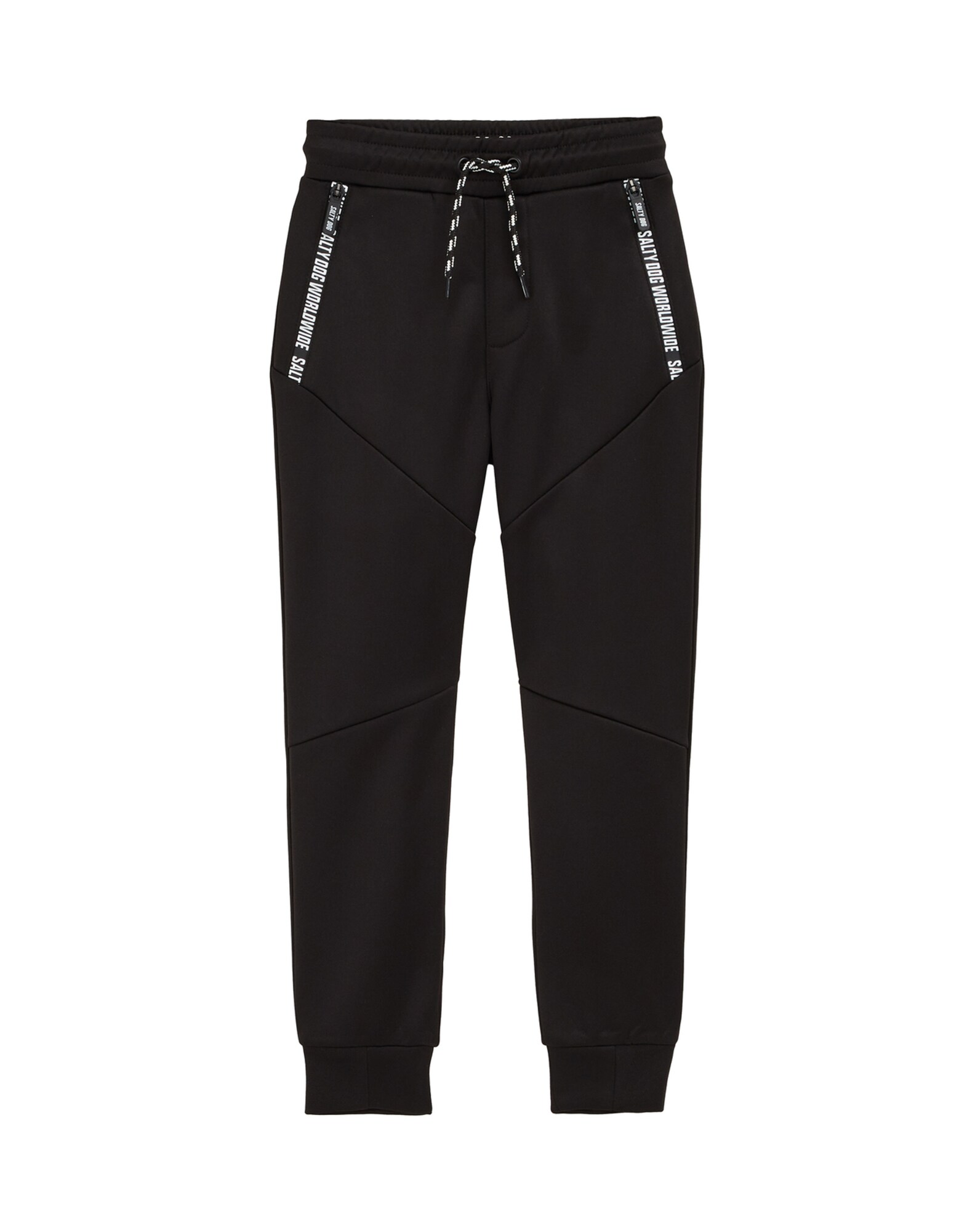 WE Fashion Pantaloni  negru / alb
