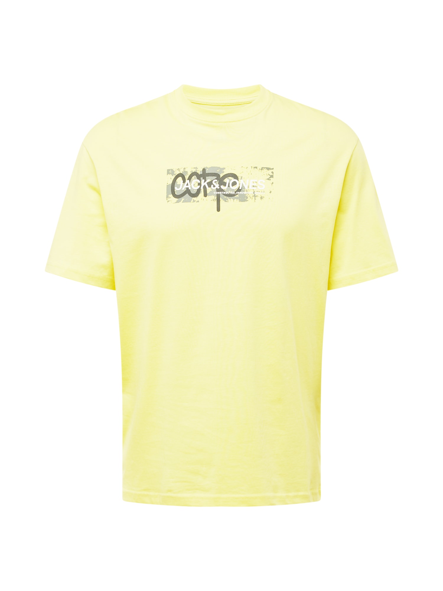 JACK & JONES Tričko 'SUMMER'  pastelovo žltá / sivá / antracitová / biela
