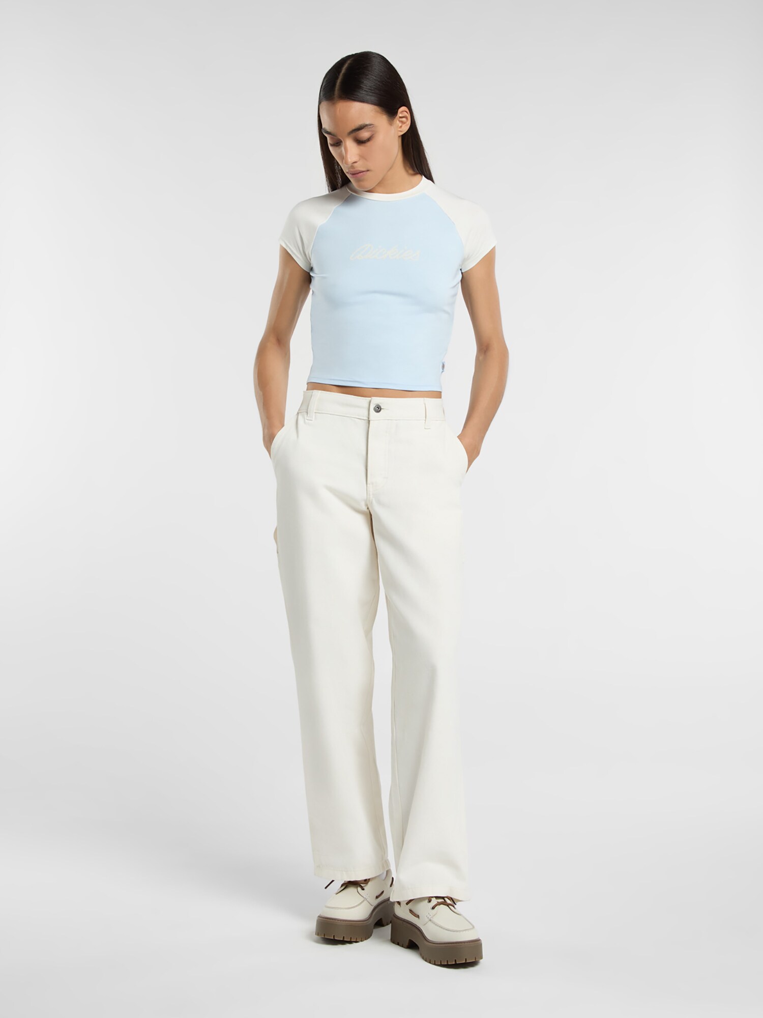 DICKIES Tričko 'DICKIES ROPE' nebesky modrá / biela (obrázok 5)