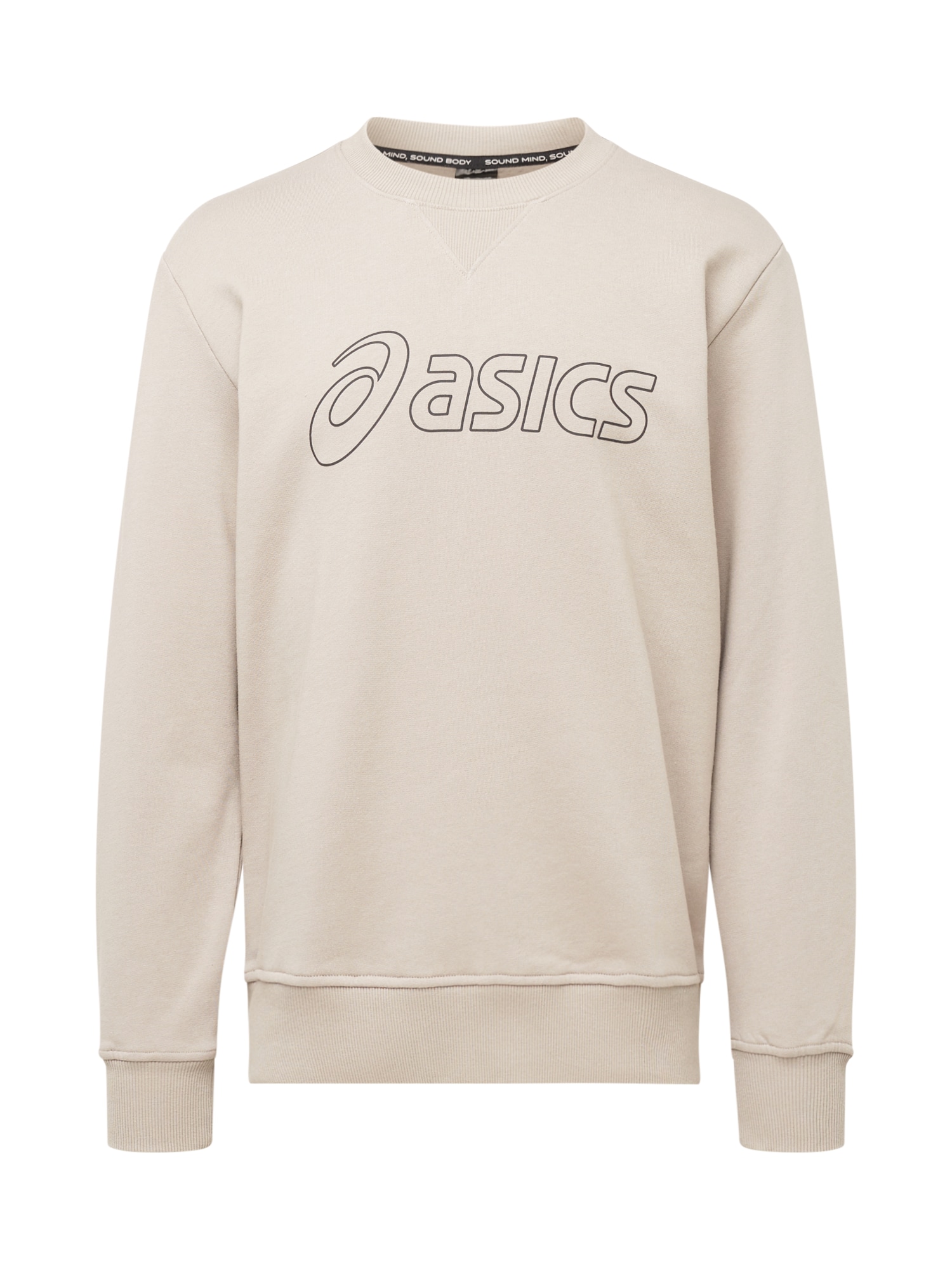 ASICS Sportska sweater majica  taupe siva / crna