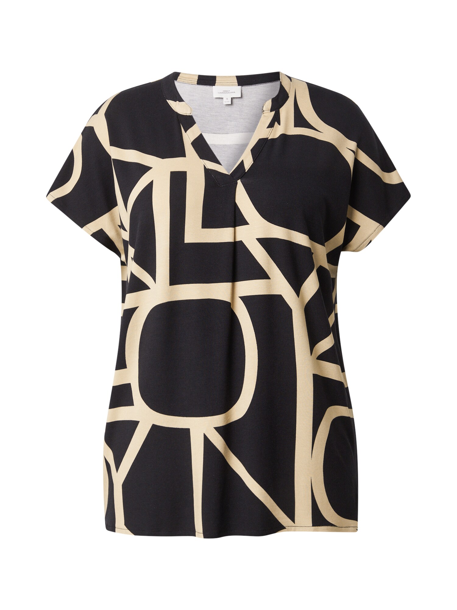 ONLY Carmakoma Tricou CARFyrla  bej / negru