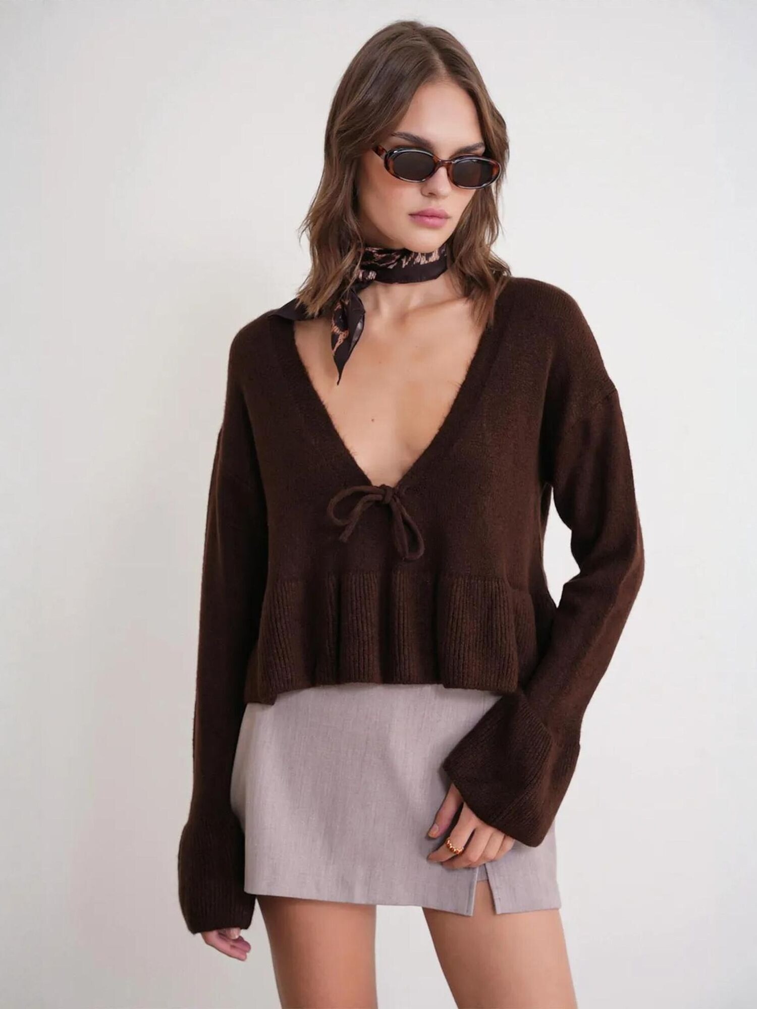 MixRay Pulover 'Pullover' tamno smeđa