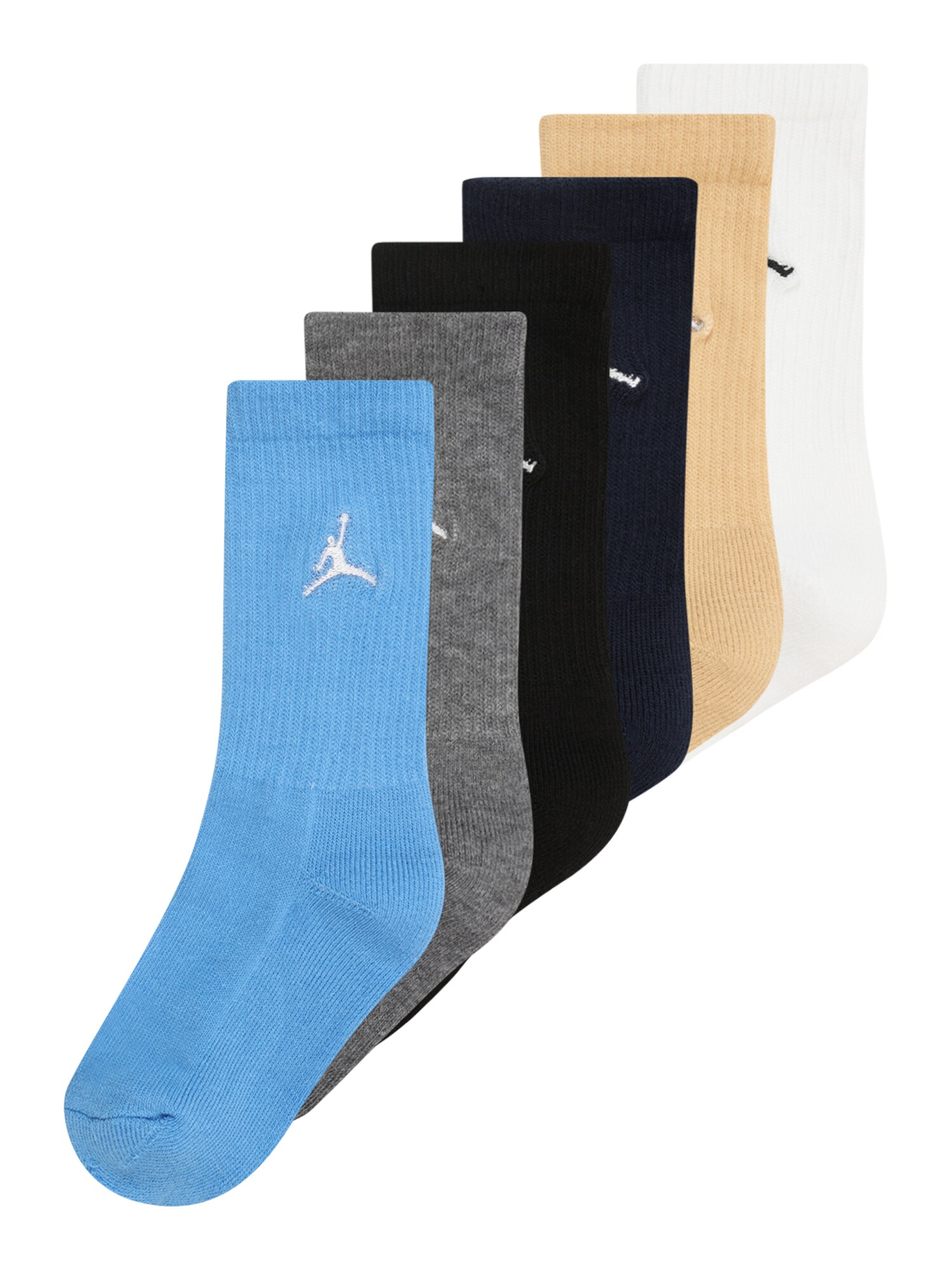 Jordan Ponožky 'ESSENTIALS'  béžová / námornícka modrá / nebesky modrá / sivá melírovaná / čierna / biela