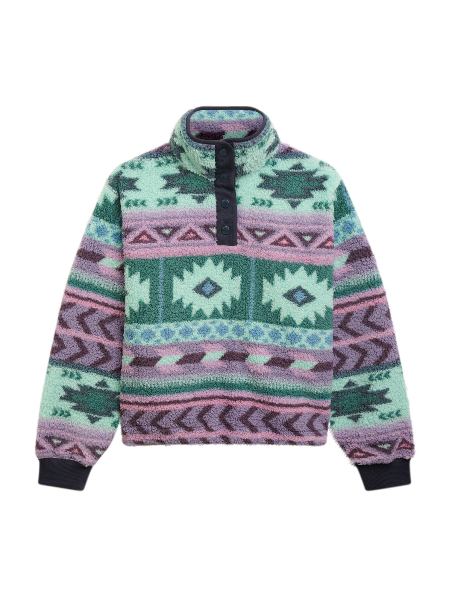 Superdry & Co Pulover  albastru marin / verde mentă / lila / roz