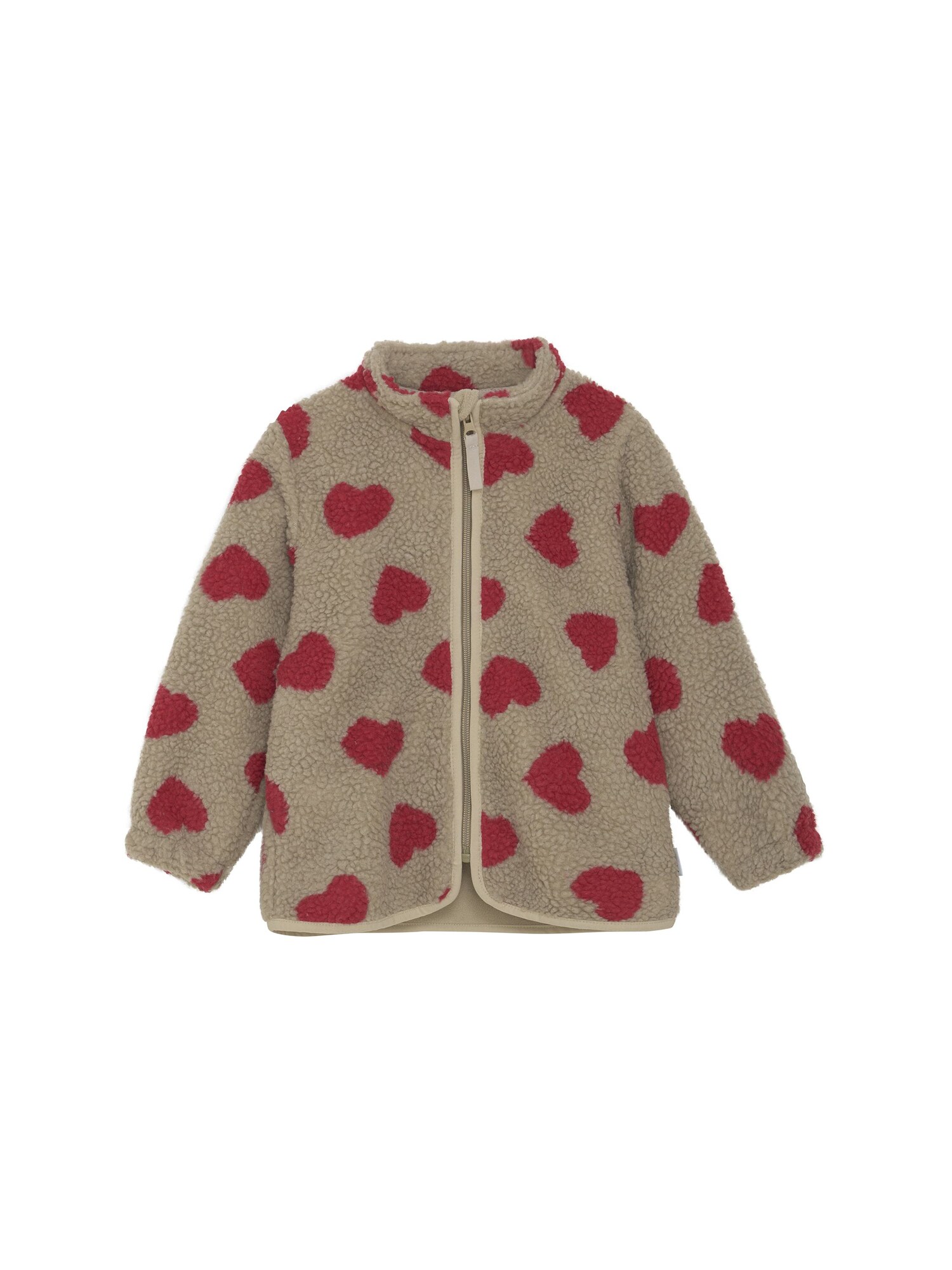 CeLaVi Chaqueta de entretiempo 'Fleece Jacket'  brocado / rojo