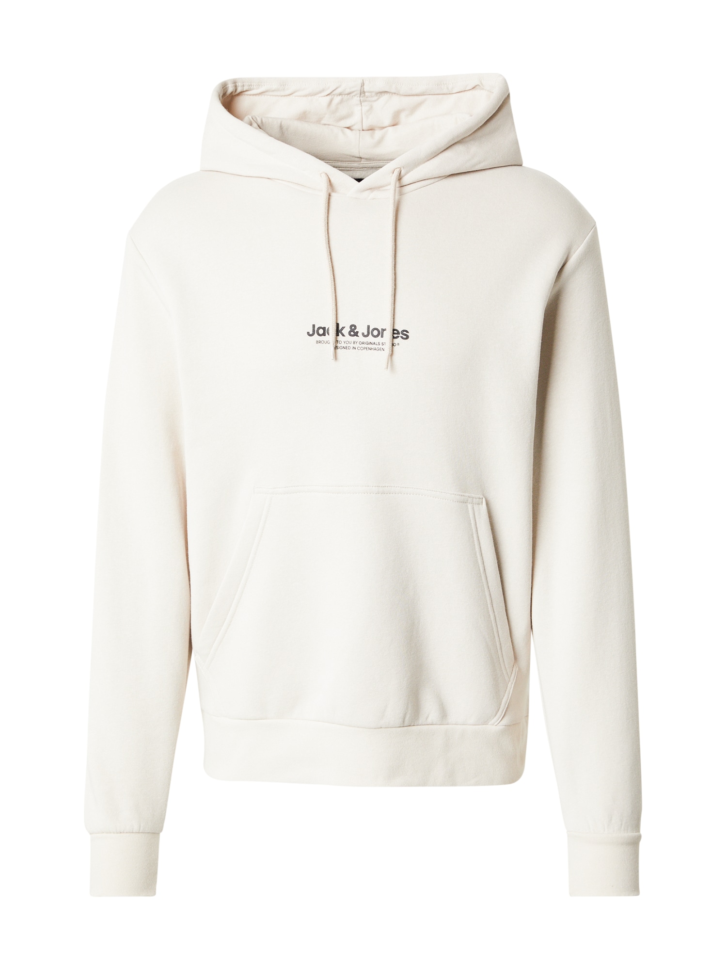 JACK & JONES Tréning póló 'JWHVESTERBRO'  bézs / fekete akciós termékkép 1