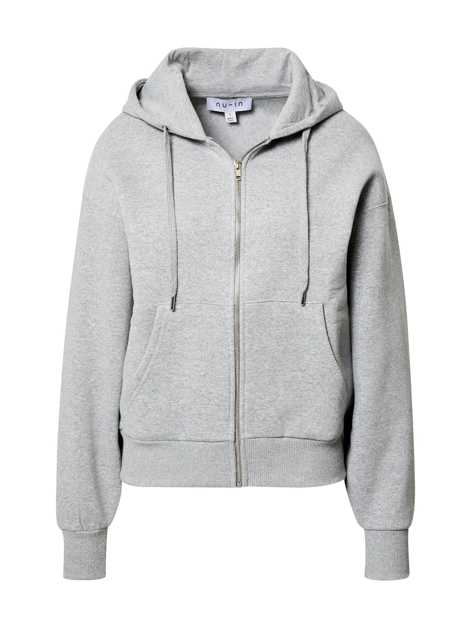 NU-IN Džemperis 'Basic Zip Up Hoodie'  pilka