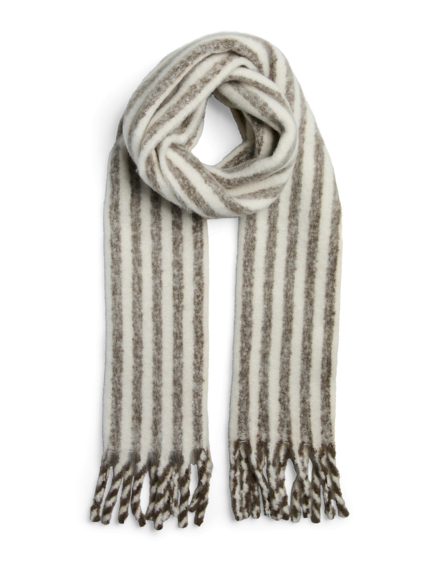 PIECES Fular PCMADICKEN  maro închis / alb