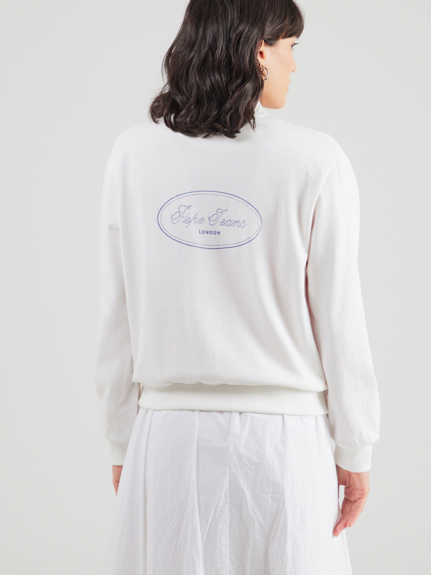 Pepe Jeans Sudadera con cremallera azul real / blanco – imagen 3