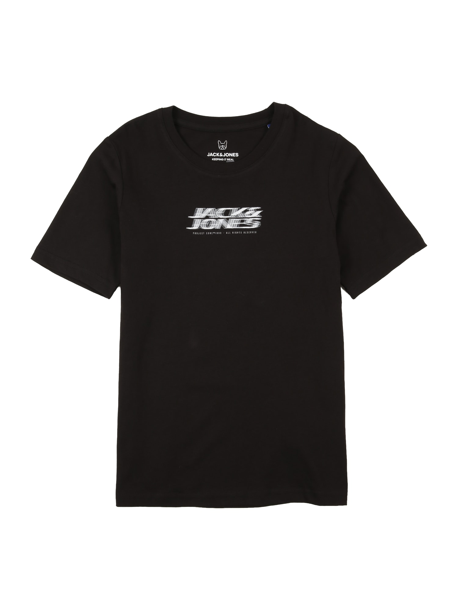 Jack & Jones Junior Tricou 'JCOFUSION'  negru / alb
