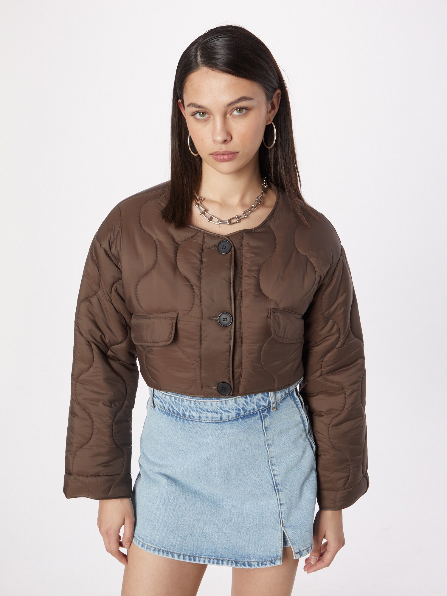 Nasty Gal Átmeneti dzseki  csokoládé termék 2. képe