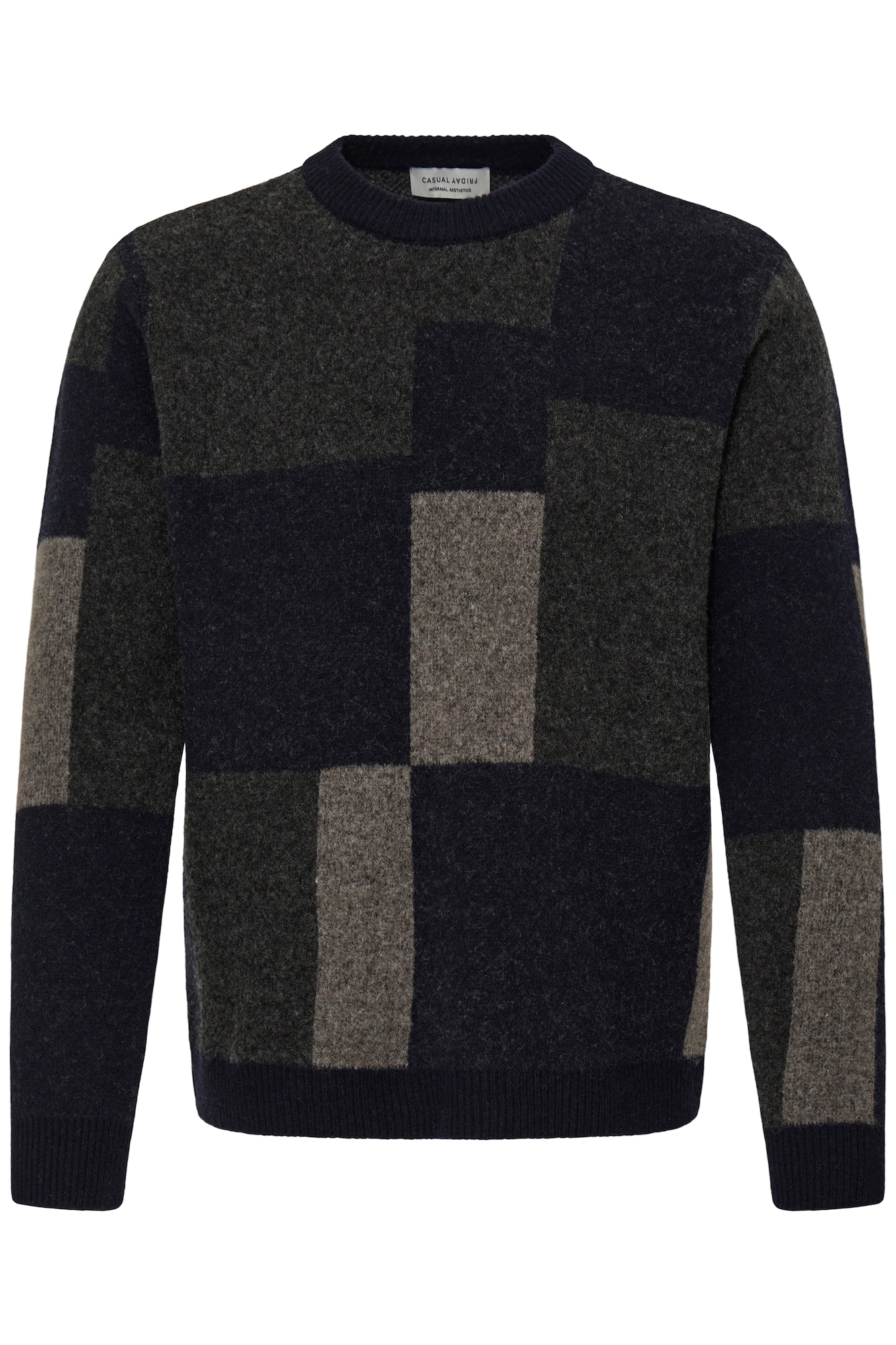 Casual Friday Pulover CFWIREN bleumarin / gri / verde închis