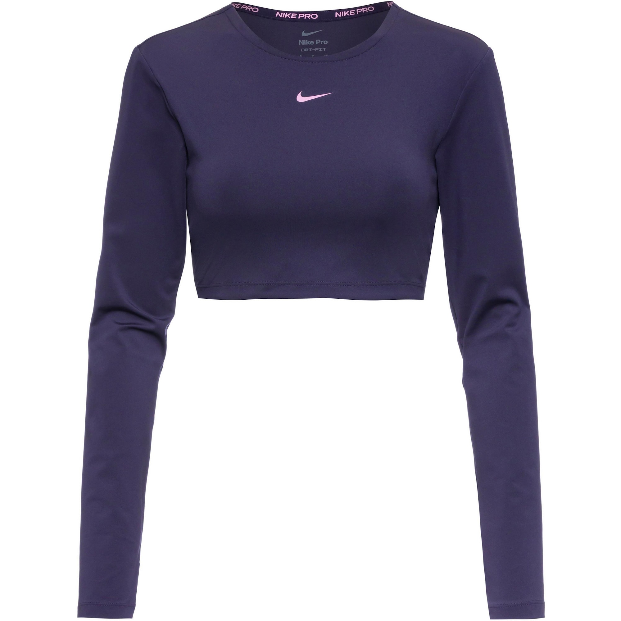 NIKE Sportiniai marškinėliai 'Pro' purpurinė / baklažano spalva / balta