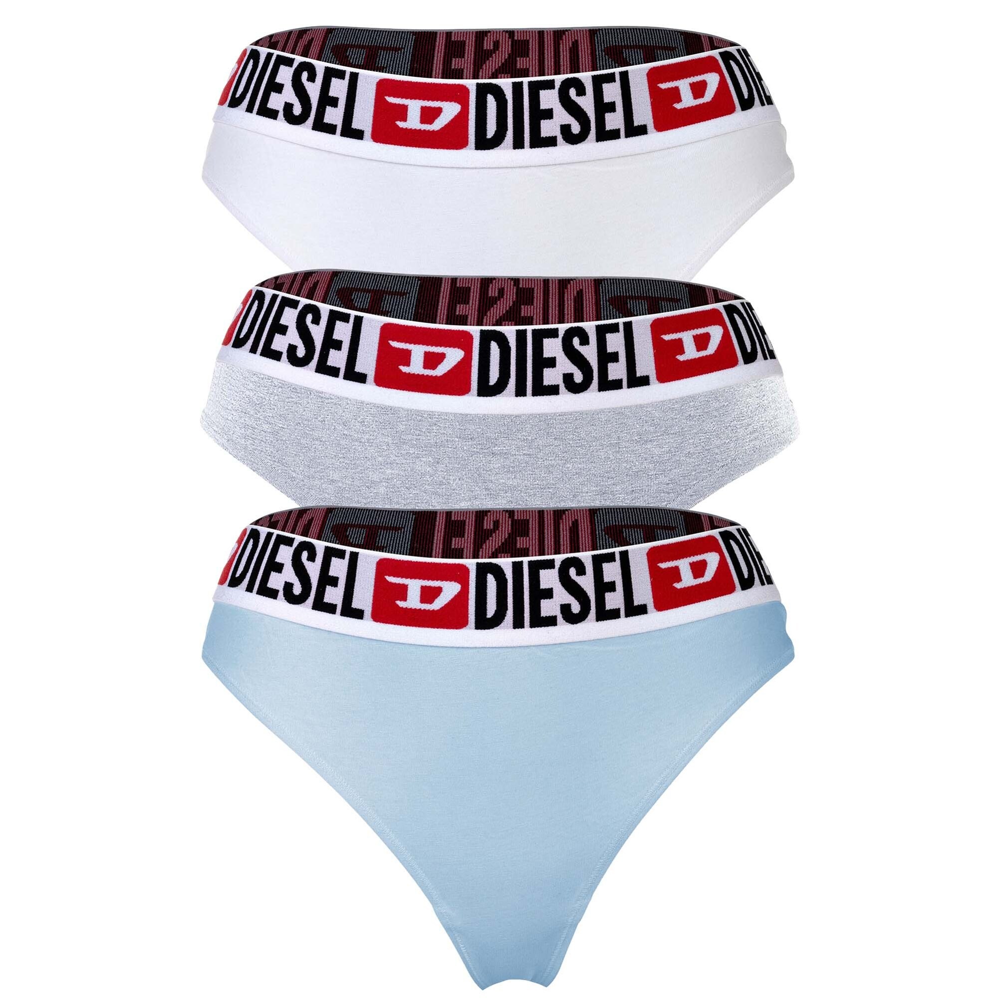 DIESEL Tanga 'Stars'  azul claro / gris claro / rojo / blanco
