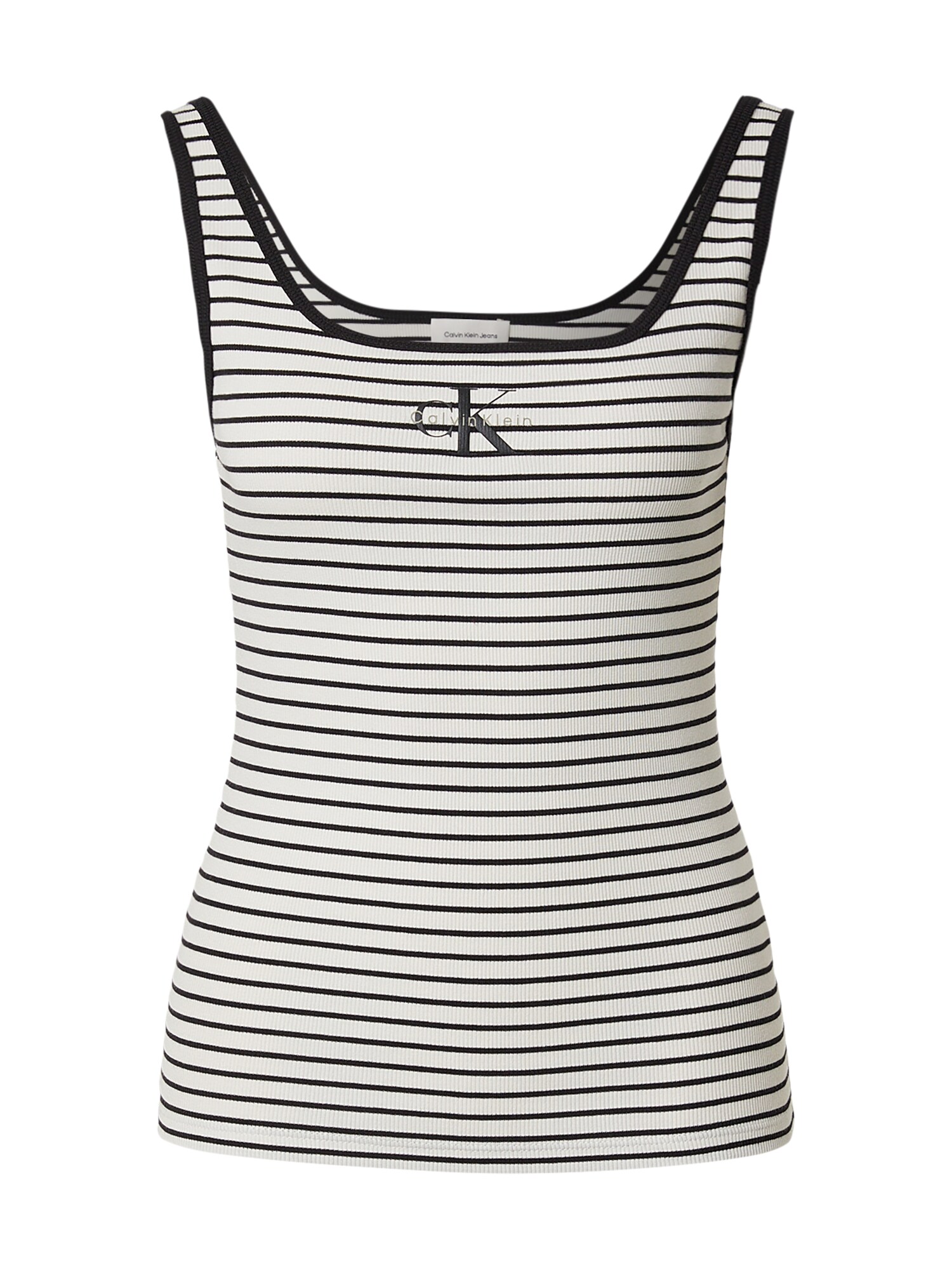 Calvin Klein Jeans Top  negru / alb