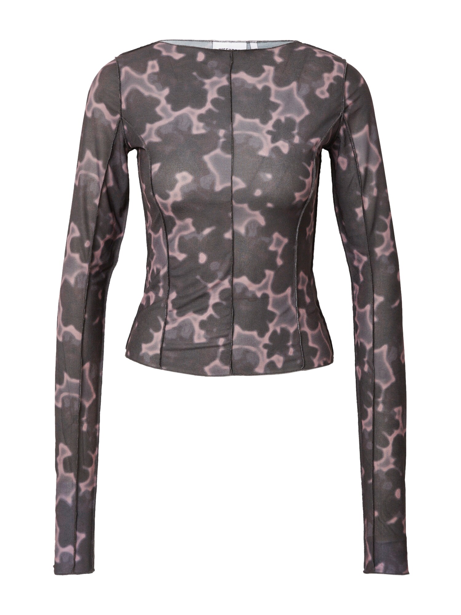 WEEKDAY Tricou  maro închis / gri / roz / negru