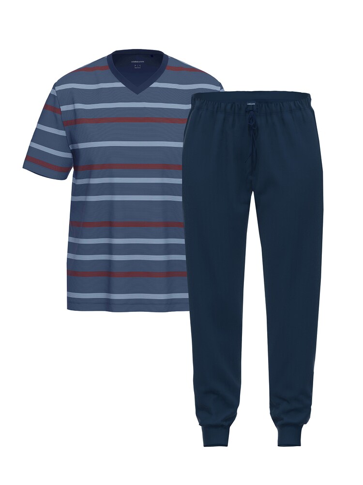 Ammann Pyjama kurz 'Night & Home Cotton' Herren Größe XL dunkelblau