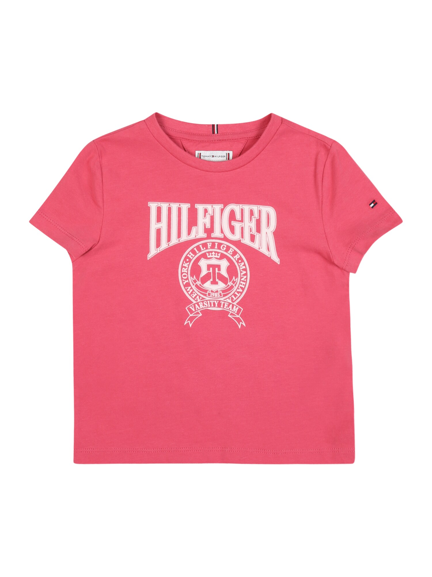 TOMMY HILFIGER Тениска  розово / бяло