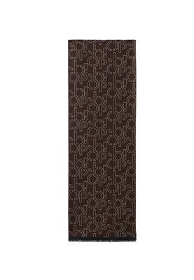JOOP! Chal 'Hipolito'  crema / marrón oscuro / negro