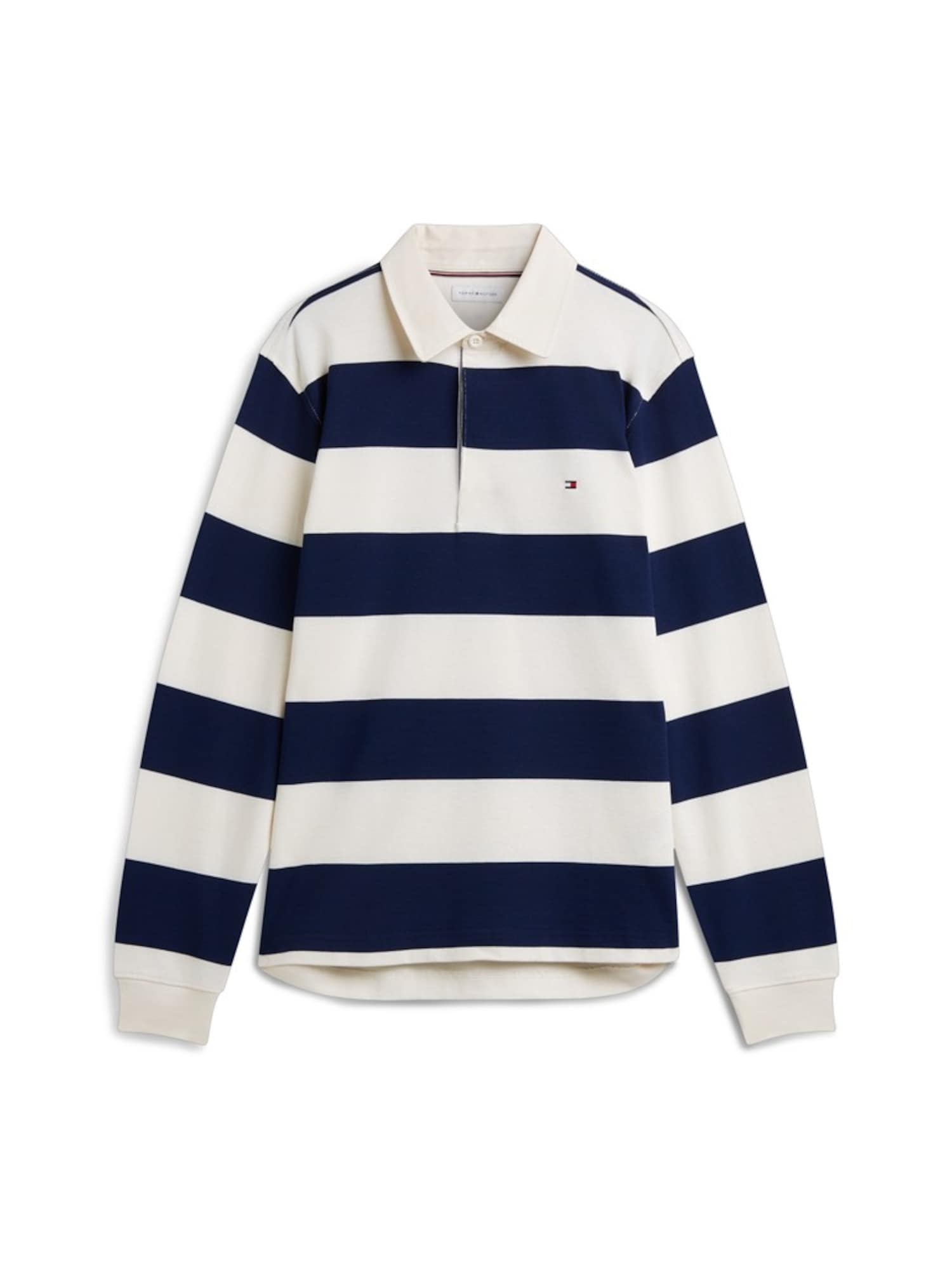 TOMMY HILFIGER Bluză de molton ESSENTIAL ecru / bleumarin