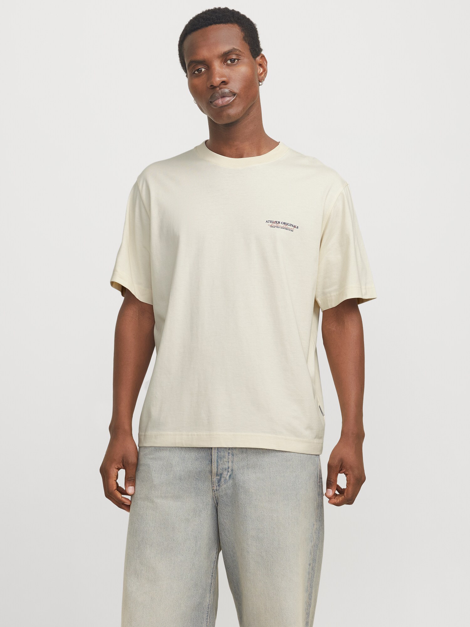 JACK & JONES Tričko 'JORIslington' námornícka modrá / neónovo červená / biela ako vlna (obrázok 3)