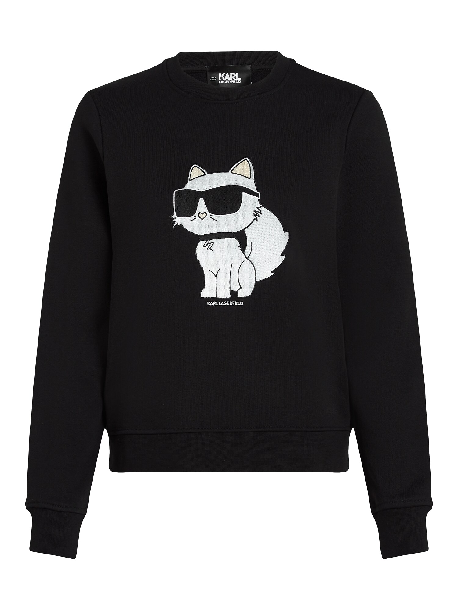 Karl Lagerfeld Tréning póló 'Ikonik 2.0 Choupette'  krém / fekete / fehér akciós termékkép 1