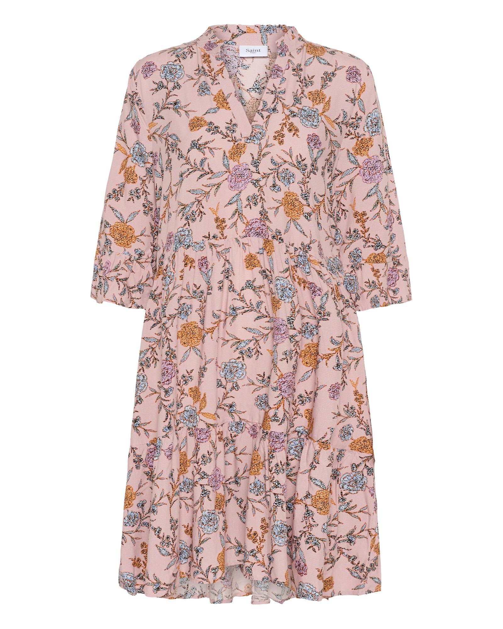 SAINT TROPEZ Vestido 'Eda'  azul cielo / coral / rosa / negro