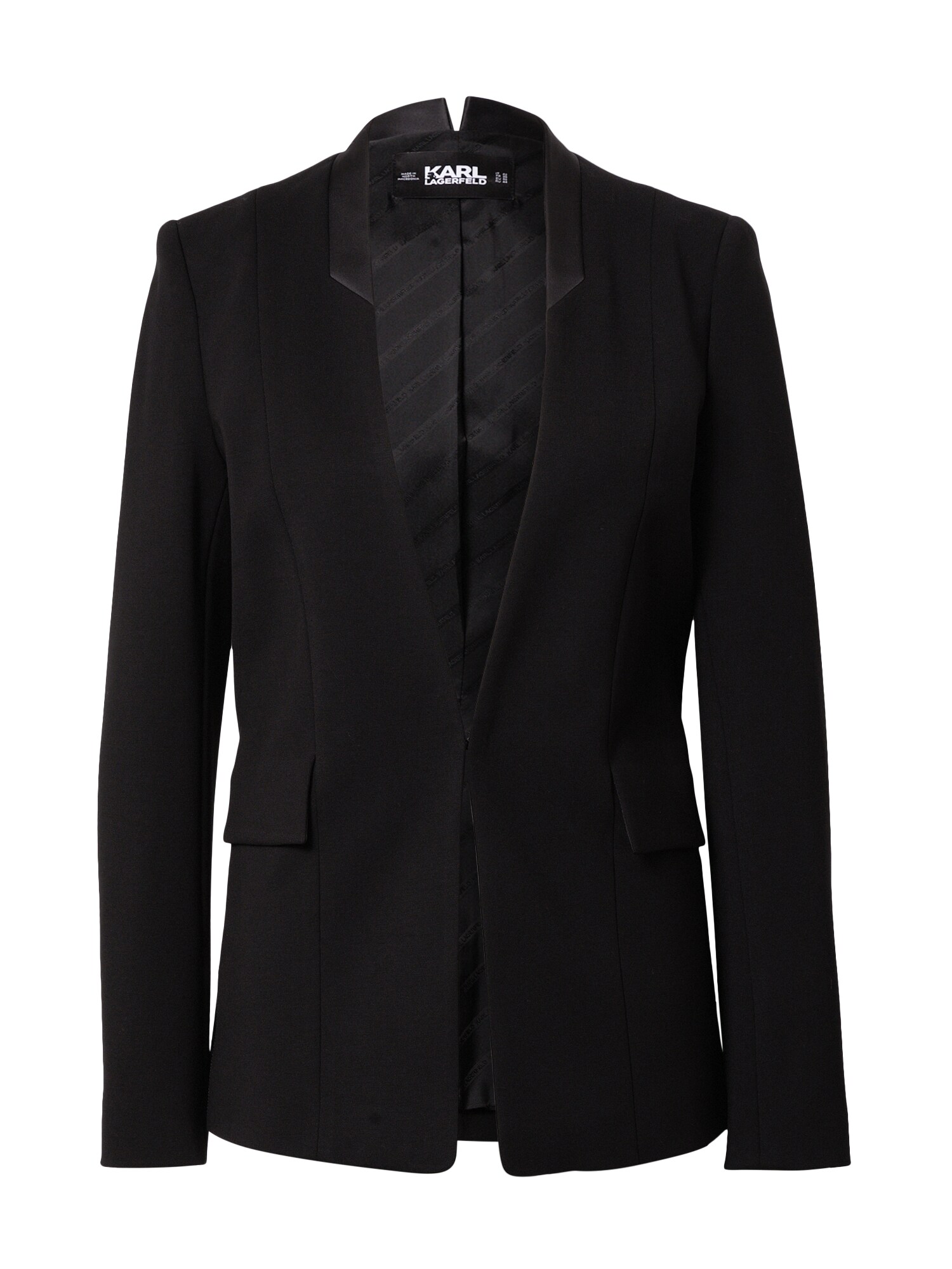 Karl Lagerfeld Blazer švarkas  sidabrinė / juoda
