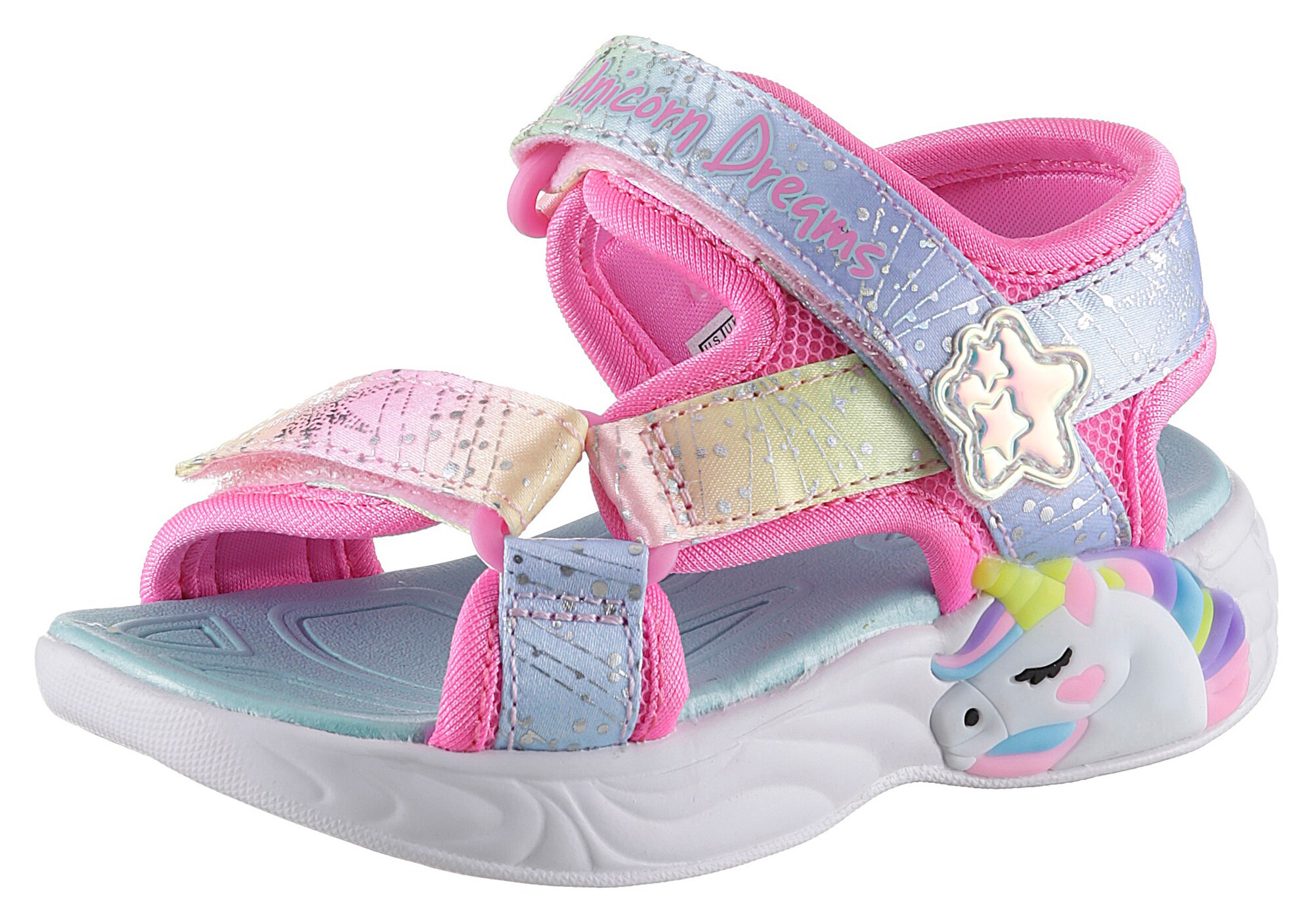 Skechers Kids Sandále 'Unicorn Dreams'  svetlomodrá / žltá / ružová / strieborná