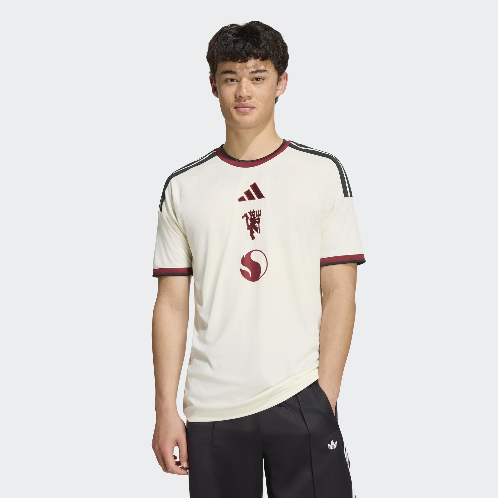 ADIDAS PERFORMANCE Camiseta de fútbol 'Manchester United 26/27'  borgoña / negro / blanco lana