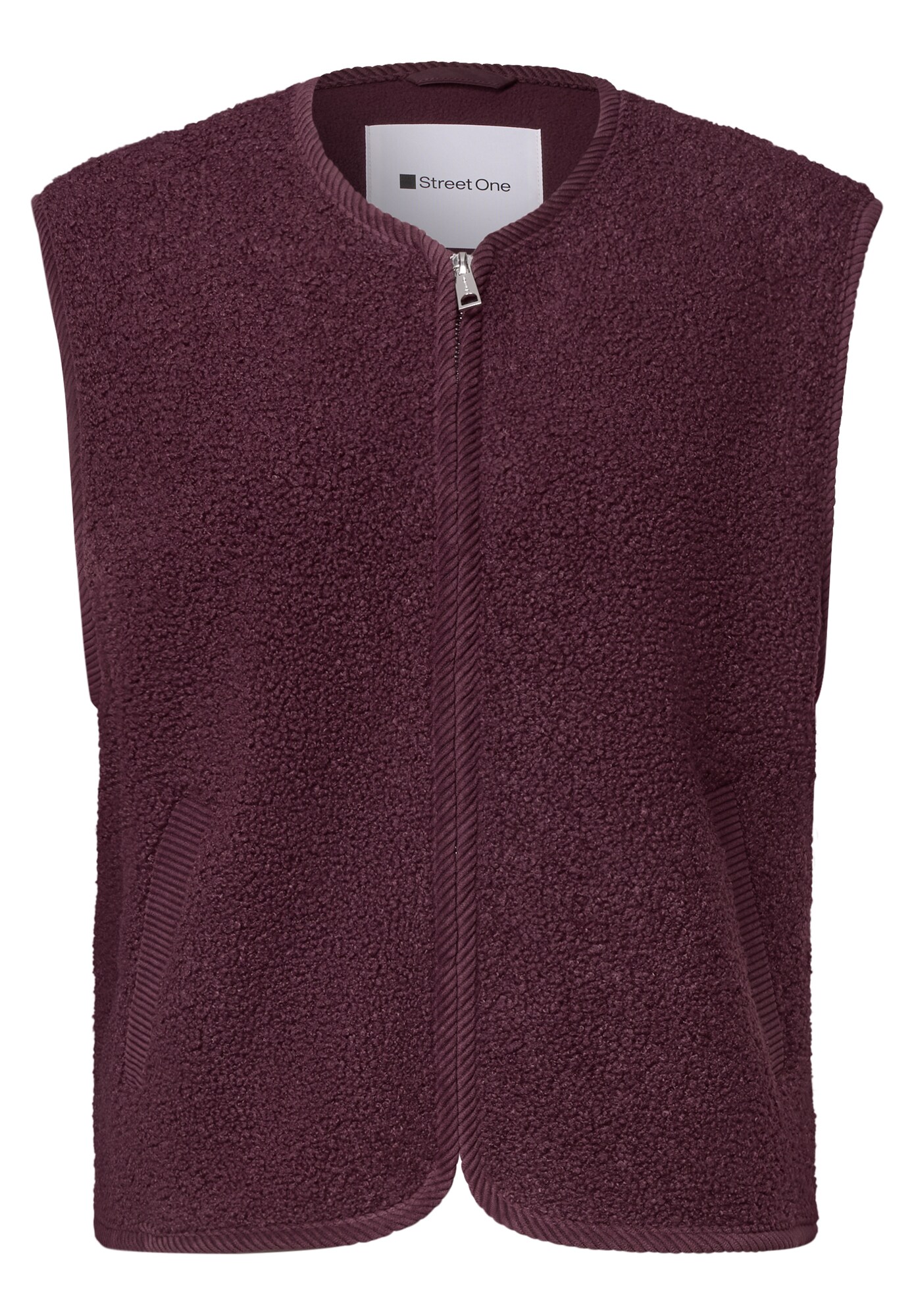 STREET ONE Chaleco  rojo vino