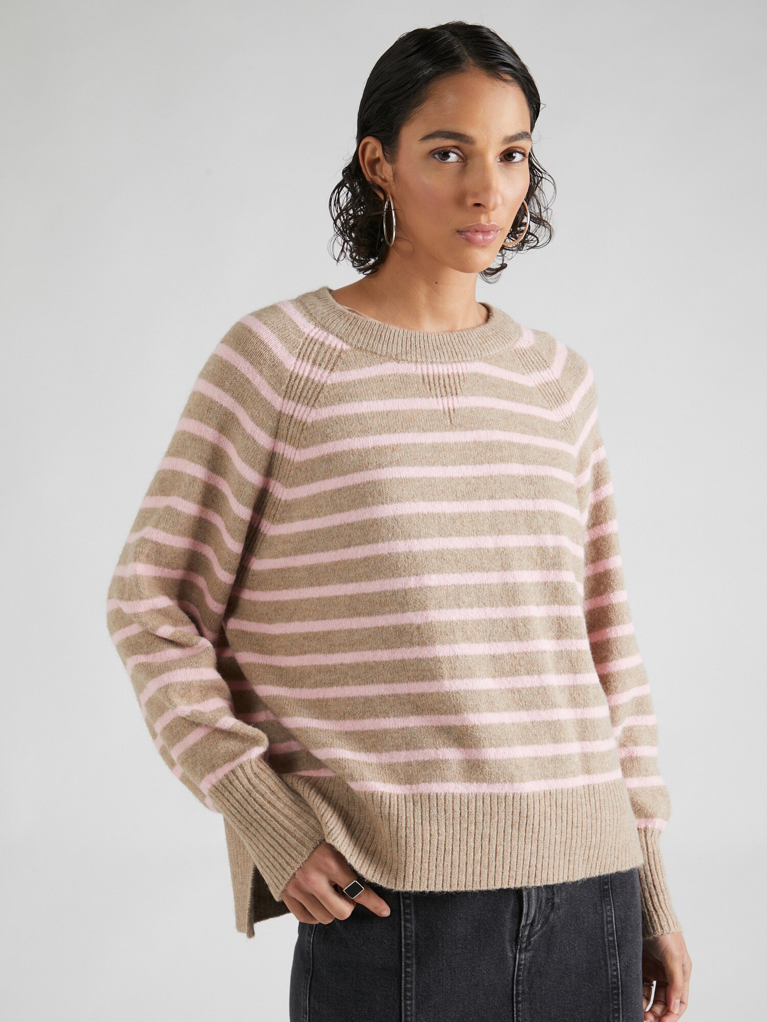 River Island Pulóver  bézs melír / rózsaszín termék 2. képe
