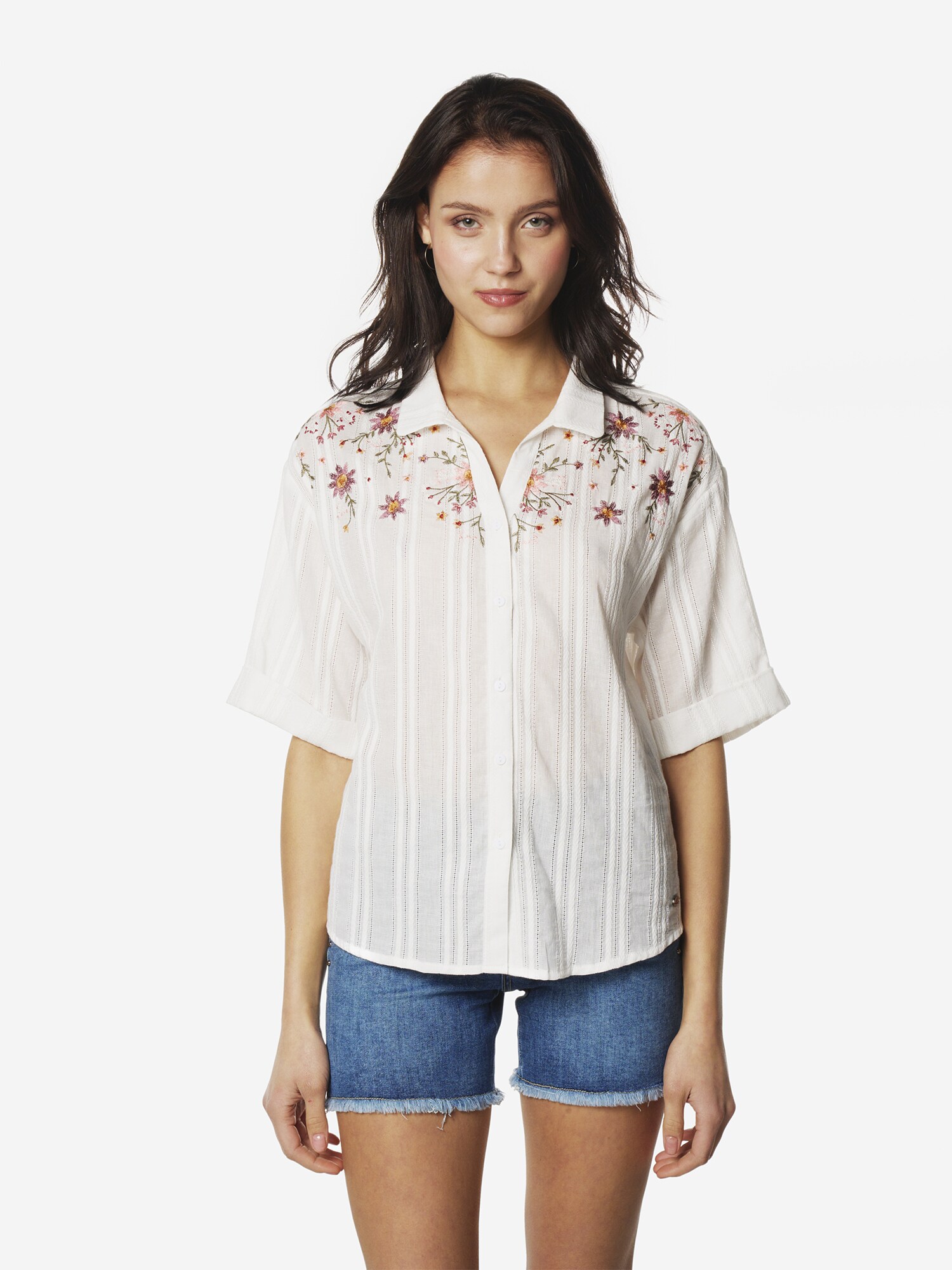 KOROSHI Blusa  mezcla de colores / blanco