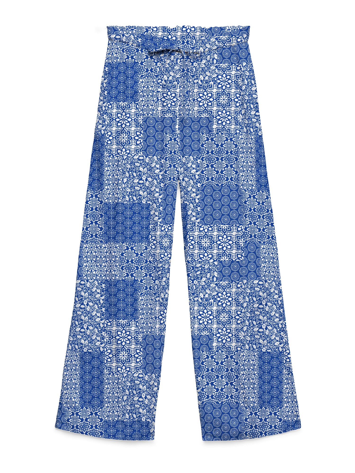 VERO MODA Pantaloni 'VMDICTHE'  albastru / alb