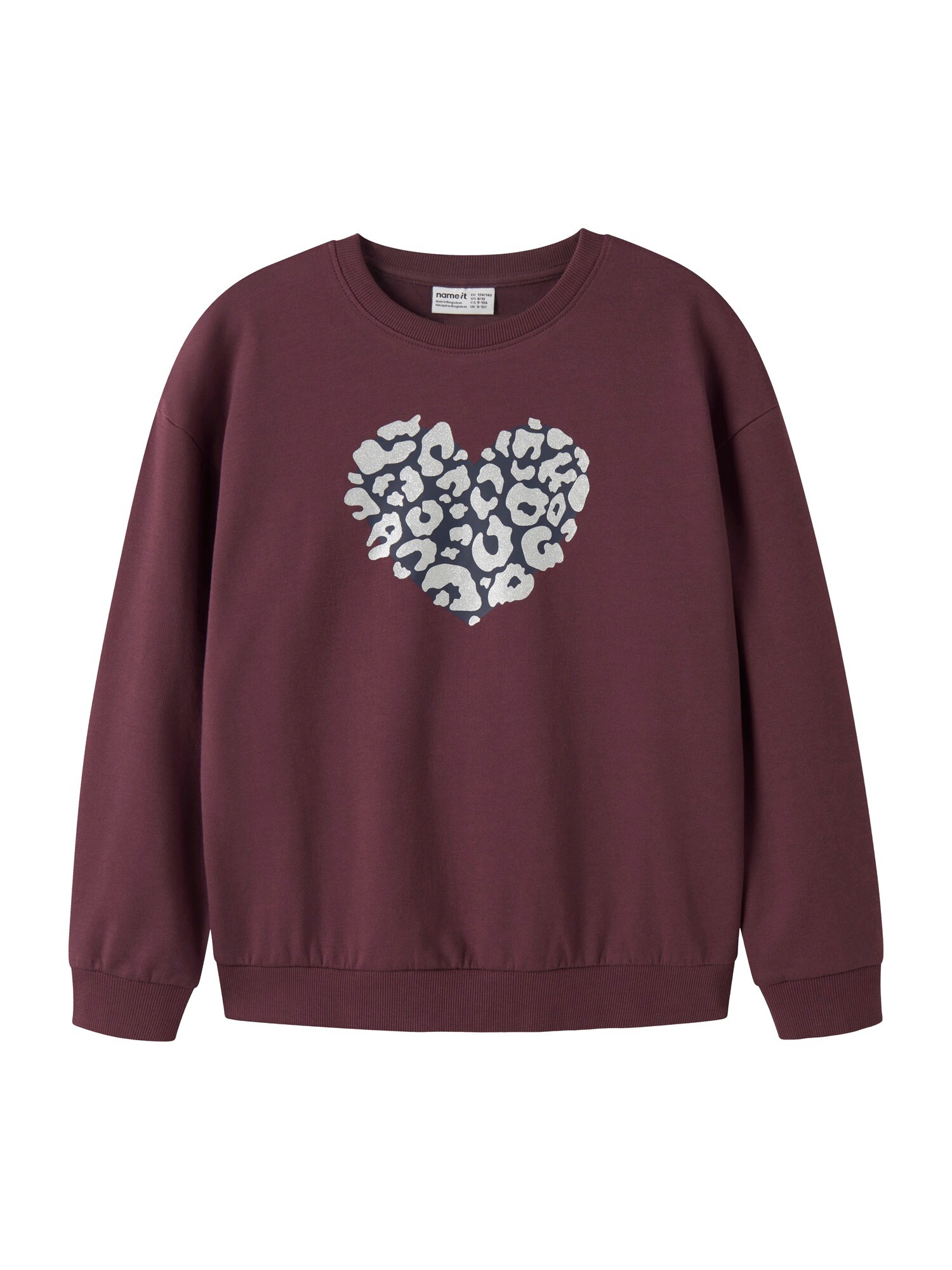 NAME IT Sweater majica 'NKFViloui' srebrno siva / ciklama / crna