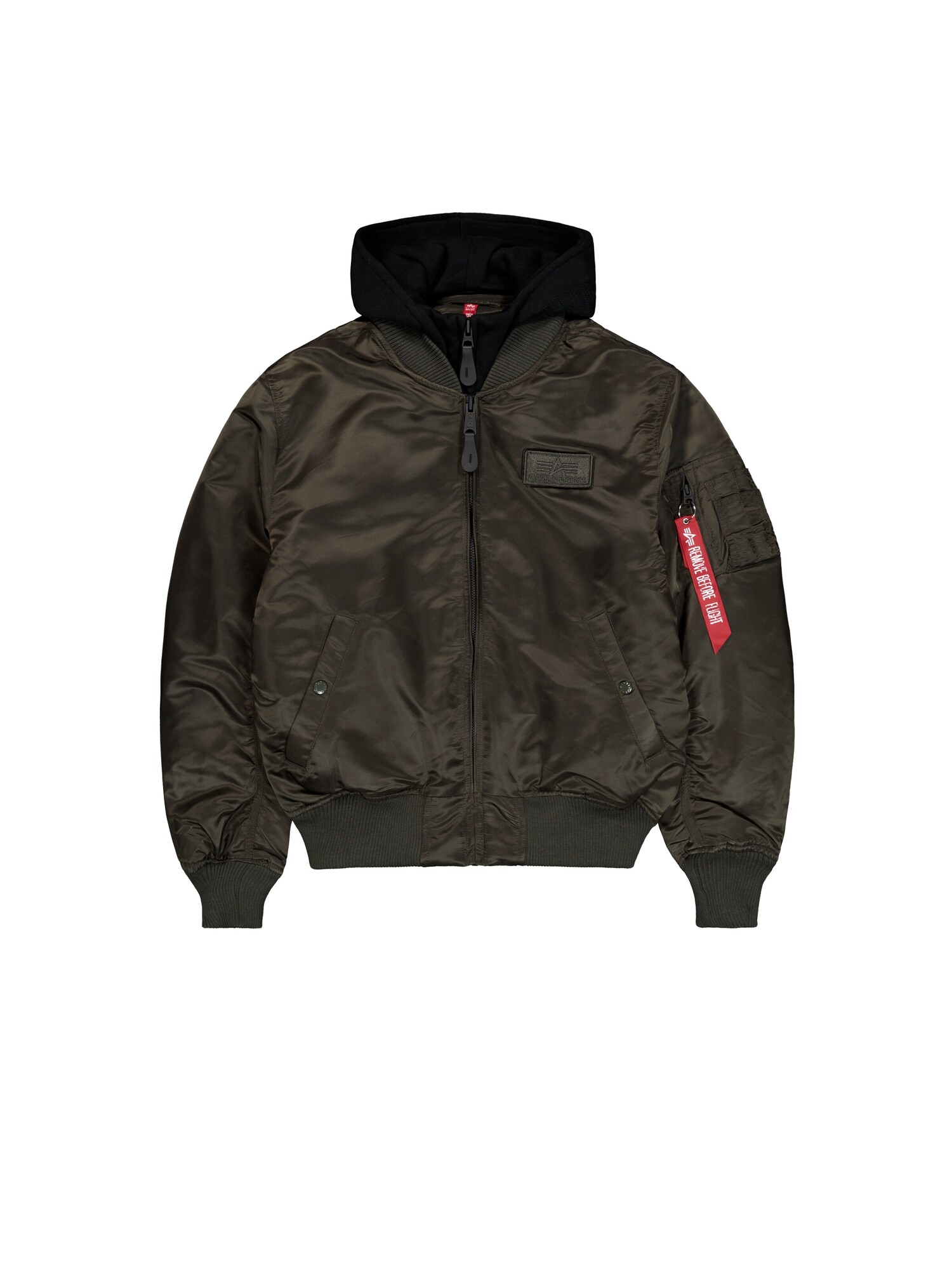 ALPHA INDUSTRIES Prechodná bunda 'MA-1 D-Tec'  tmavozelená / čierna