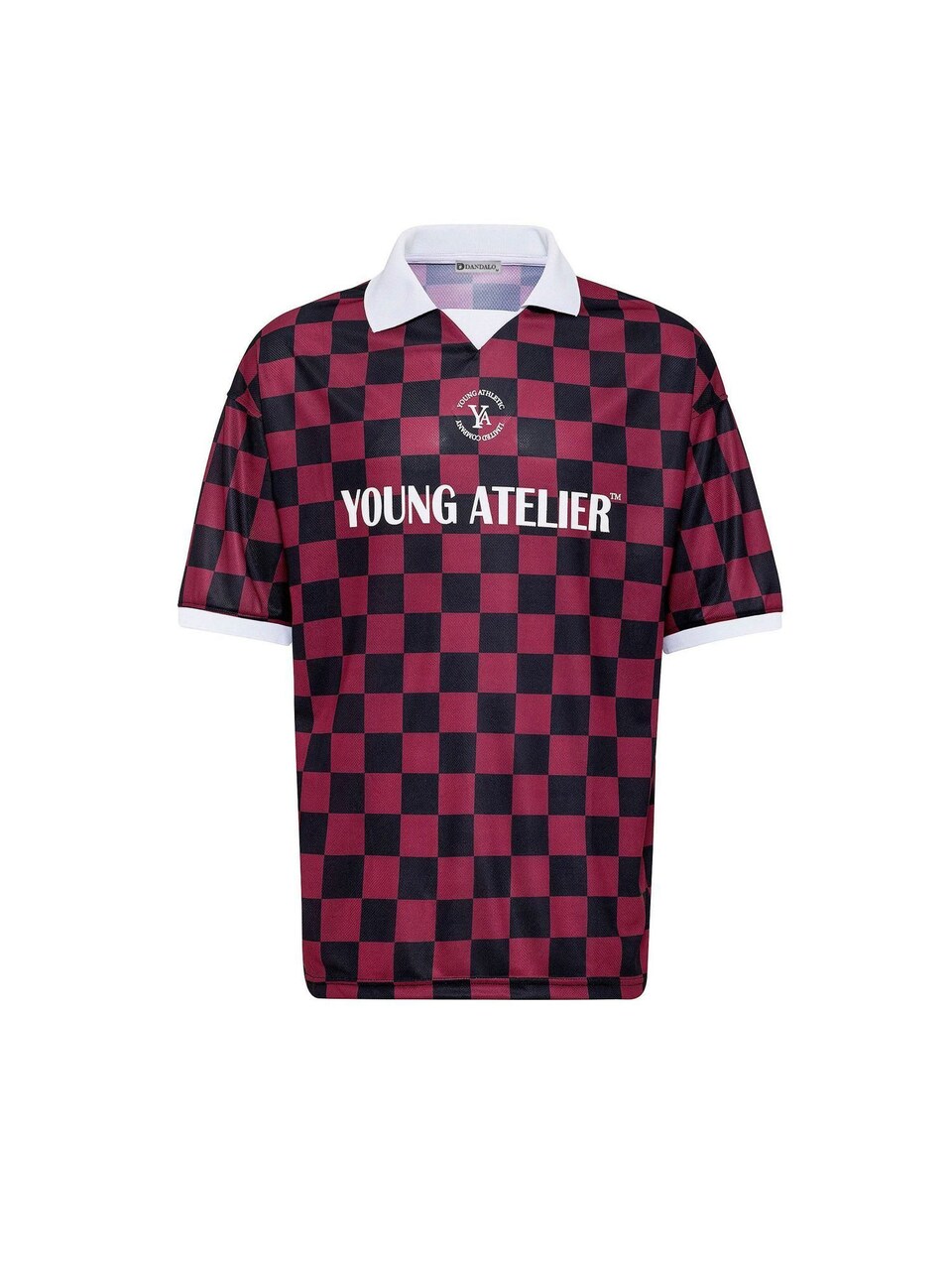 T-shirt bordeaux / svart