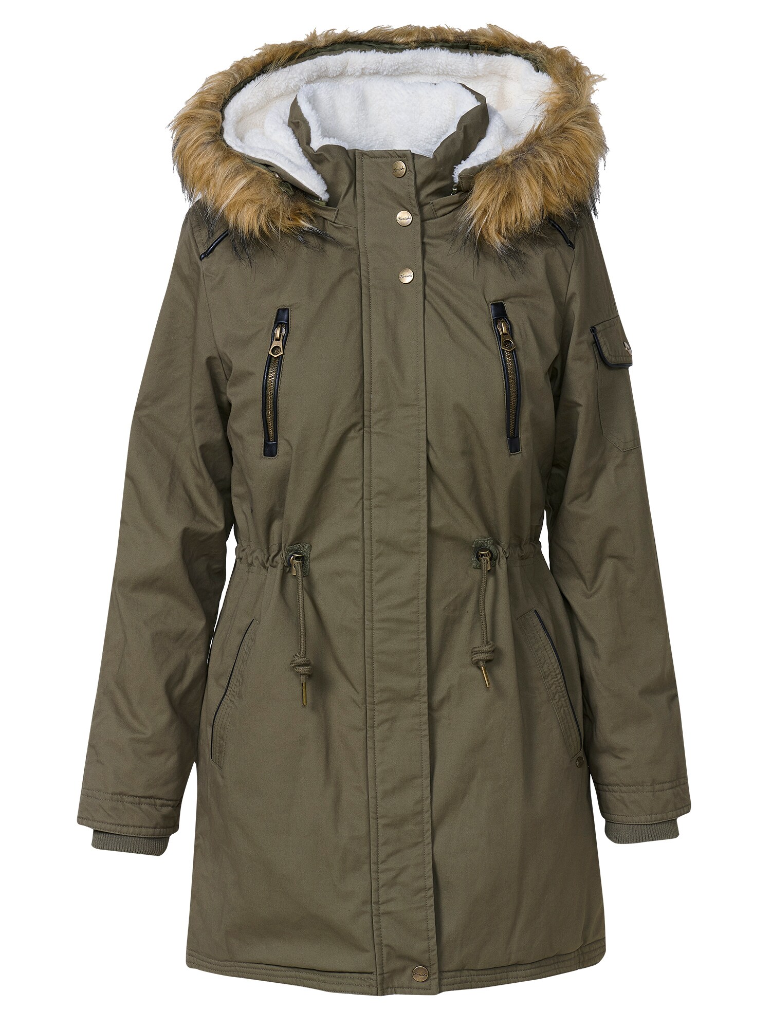 KOROSHI Prechodná parka  kaki