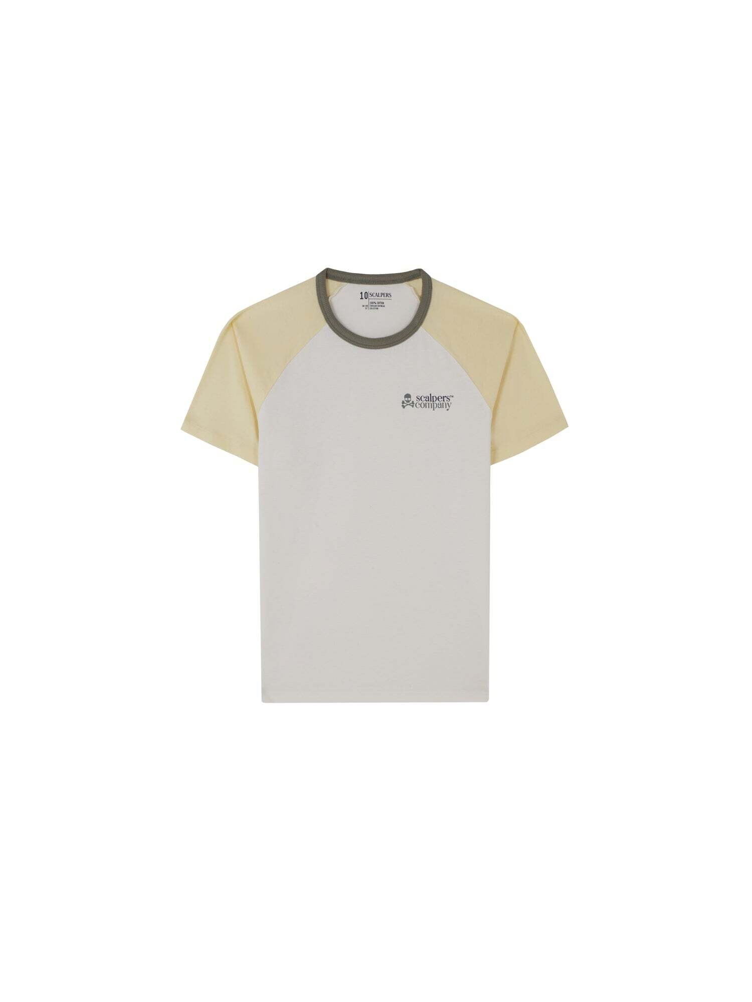 Scalpers Tricou  galben muștar / negru / alb murdar