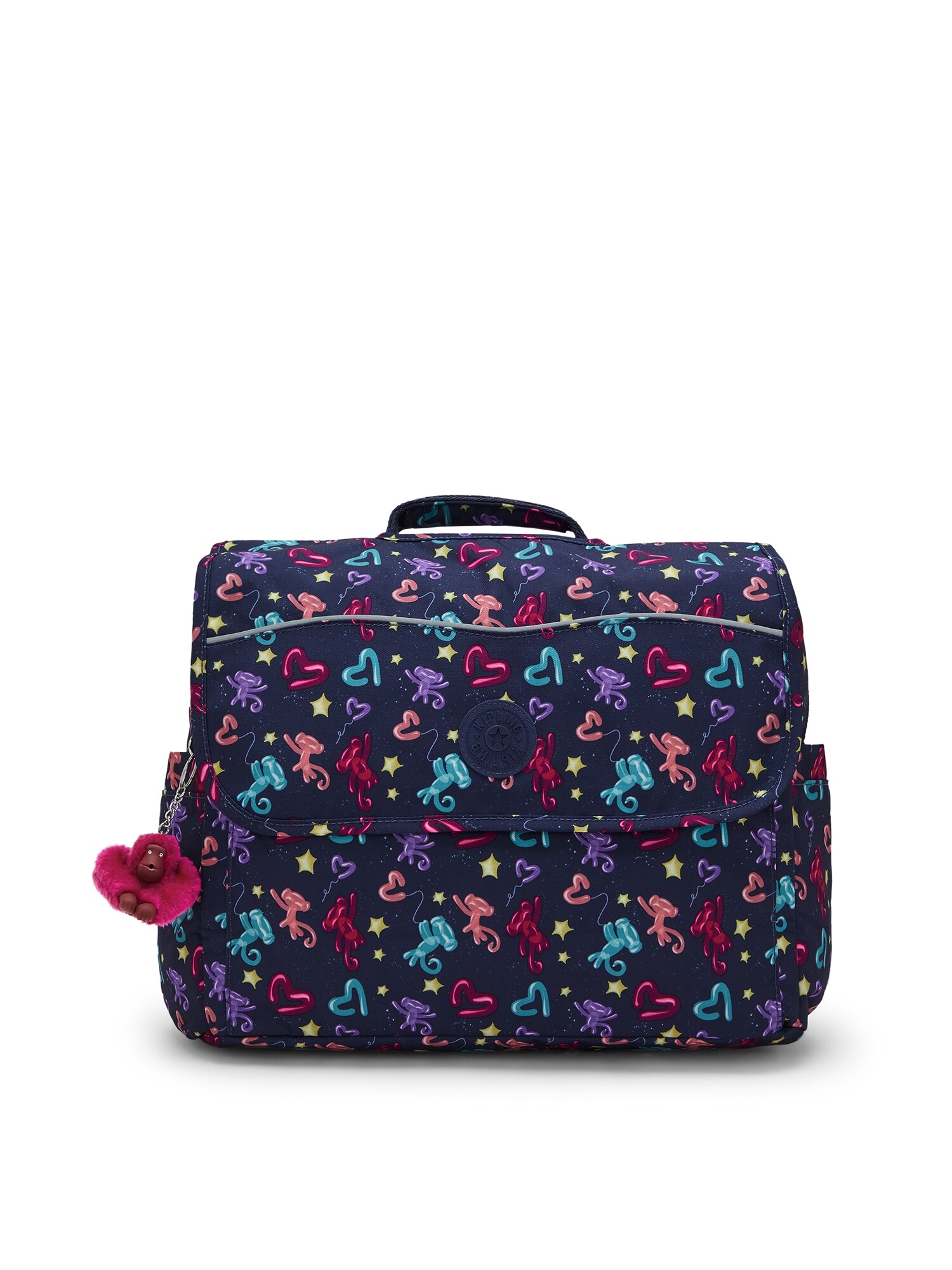 KIPLING Rucsac Codie M albastru aqua / albastru închis / portocaliu / roz închis