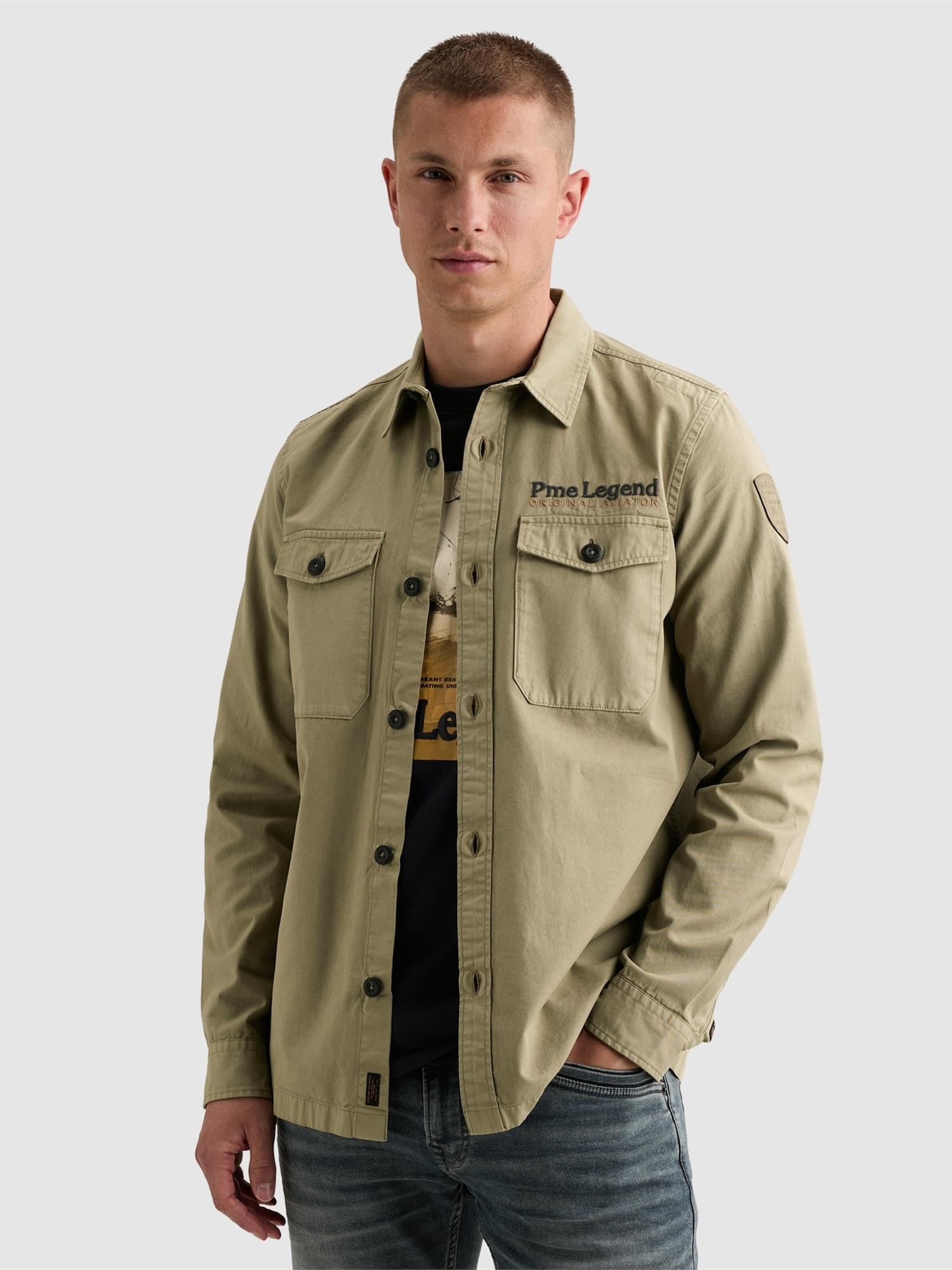Skjorta 'Overshirt with back print'